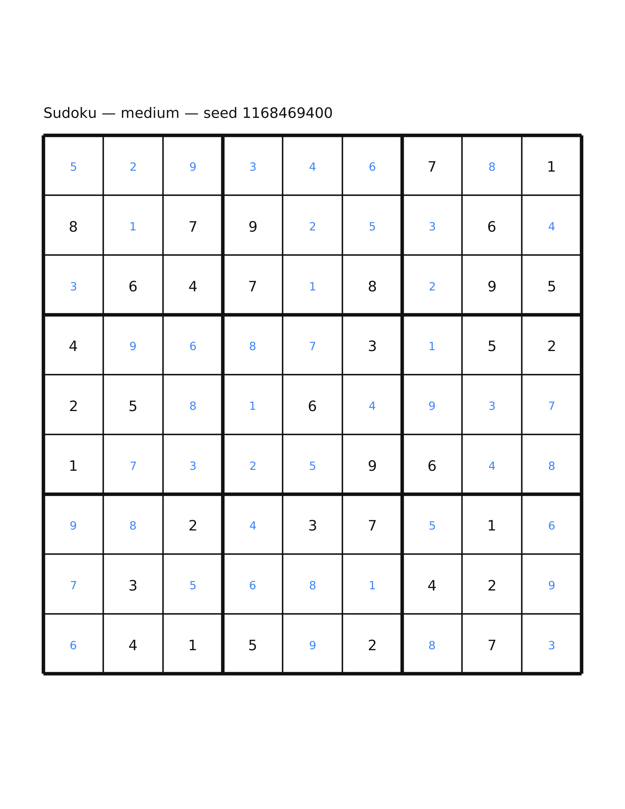 Sudoku — medium #31 — solution