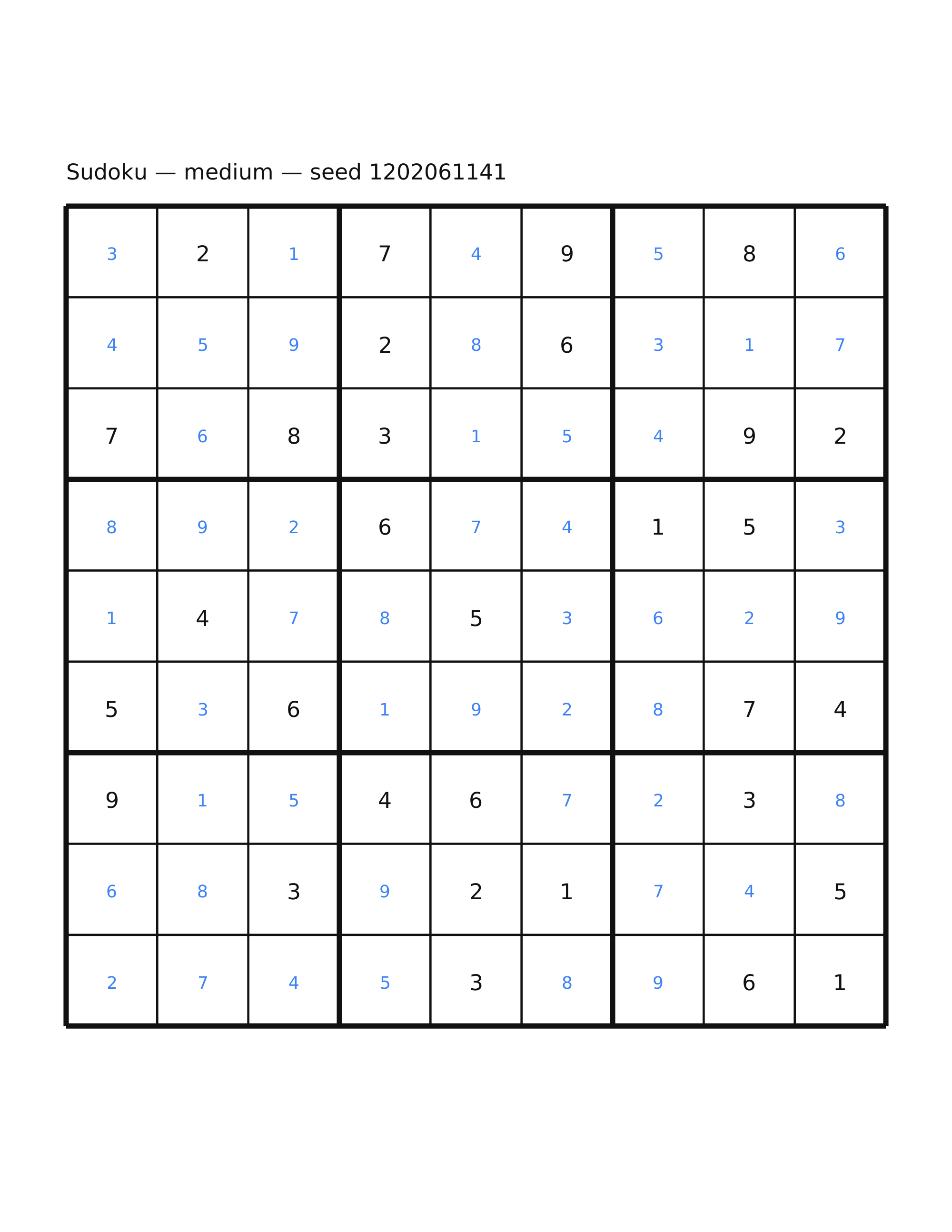Sudoku — medium #10 — solution