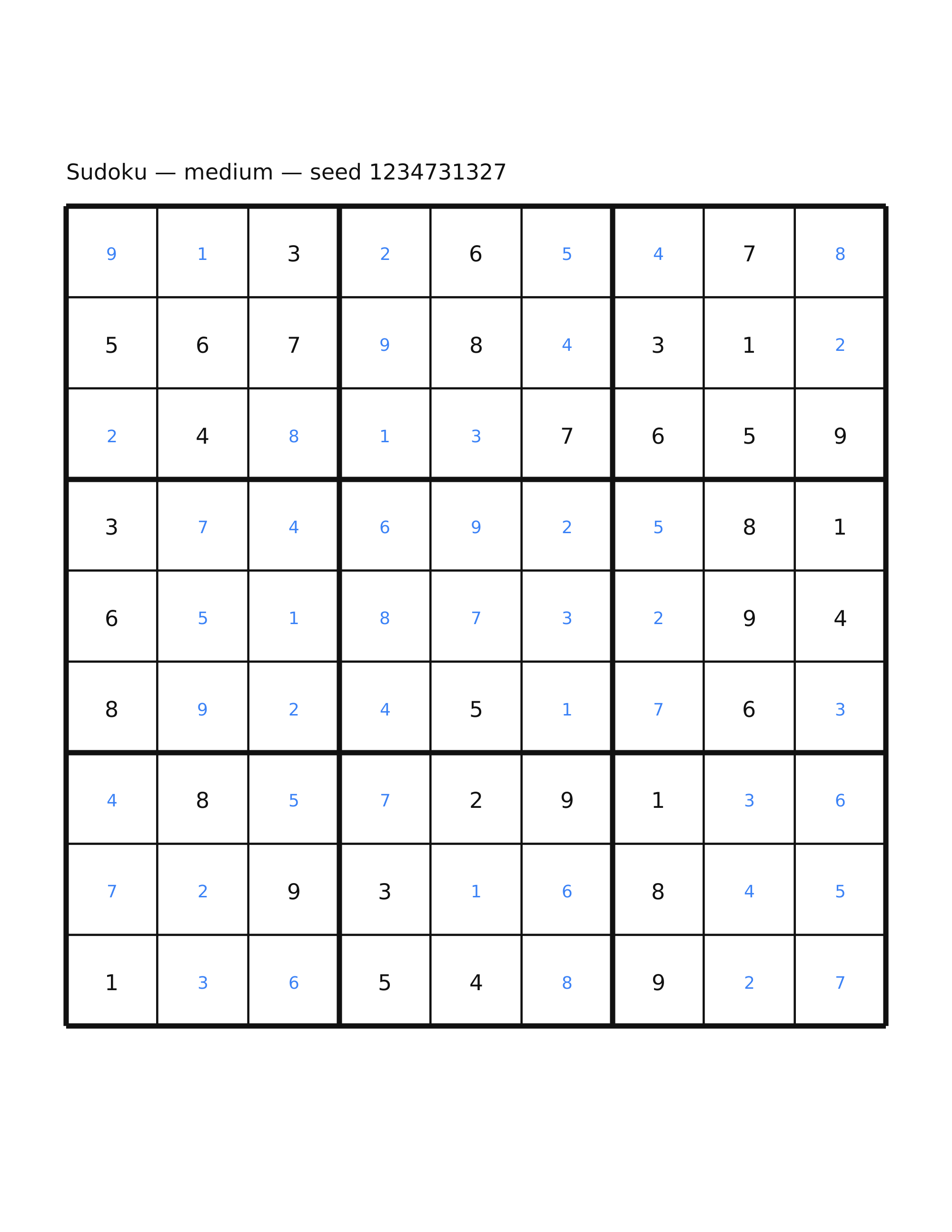 Sudoku — medium #31 — solution