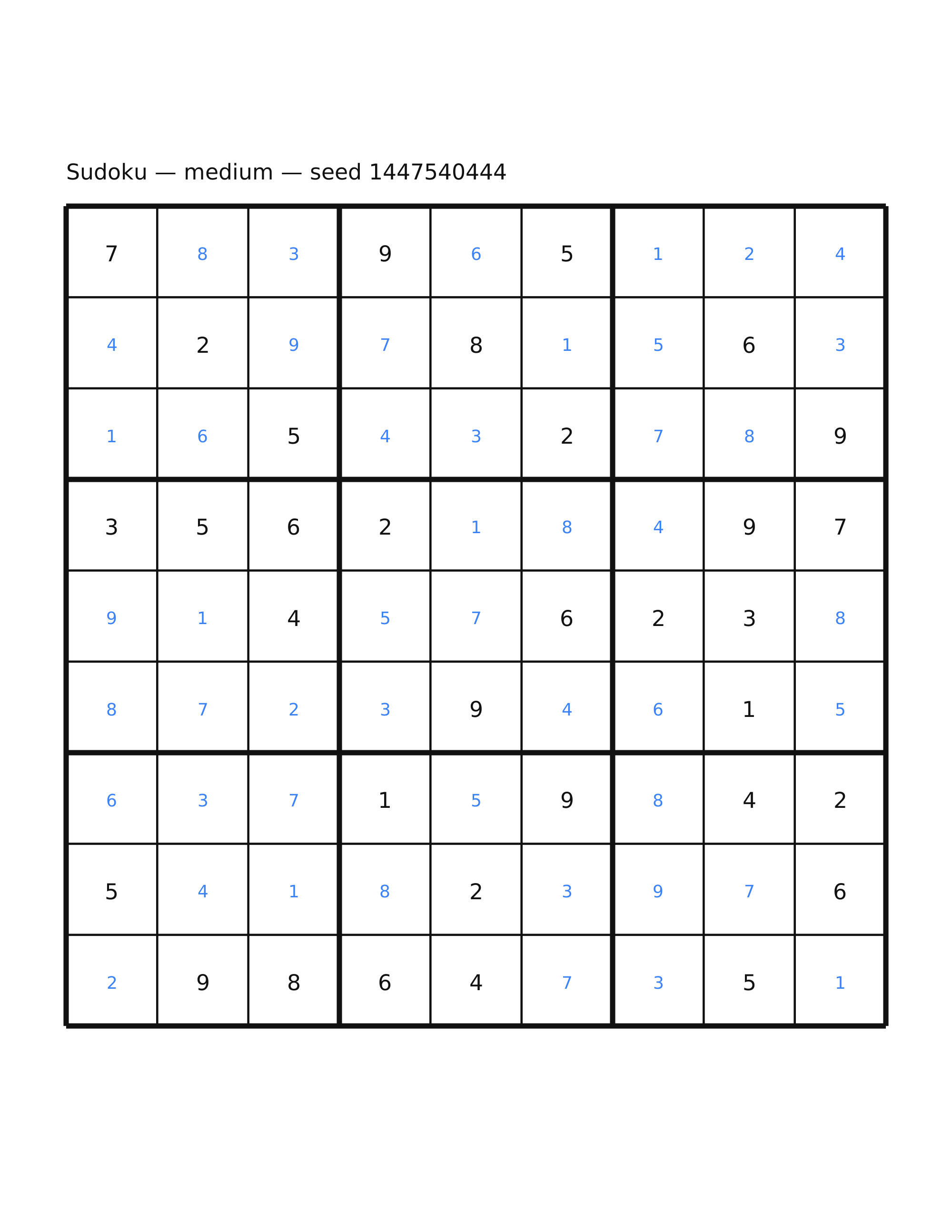 Sudoku — medium #11 — solution