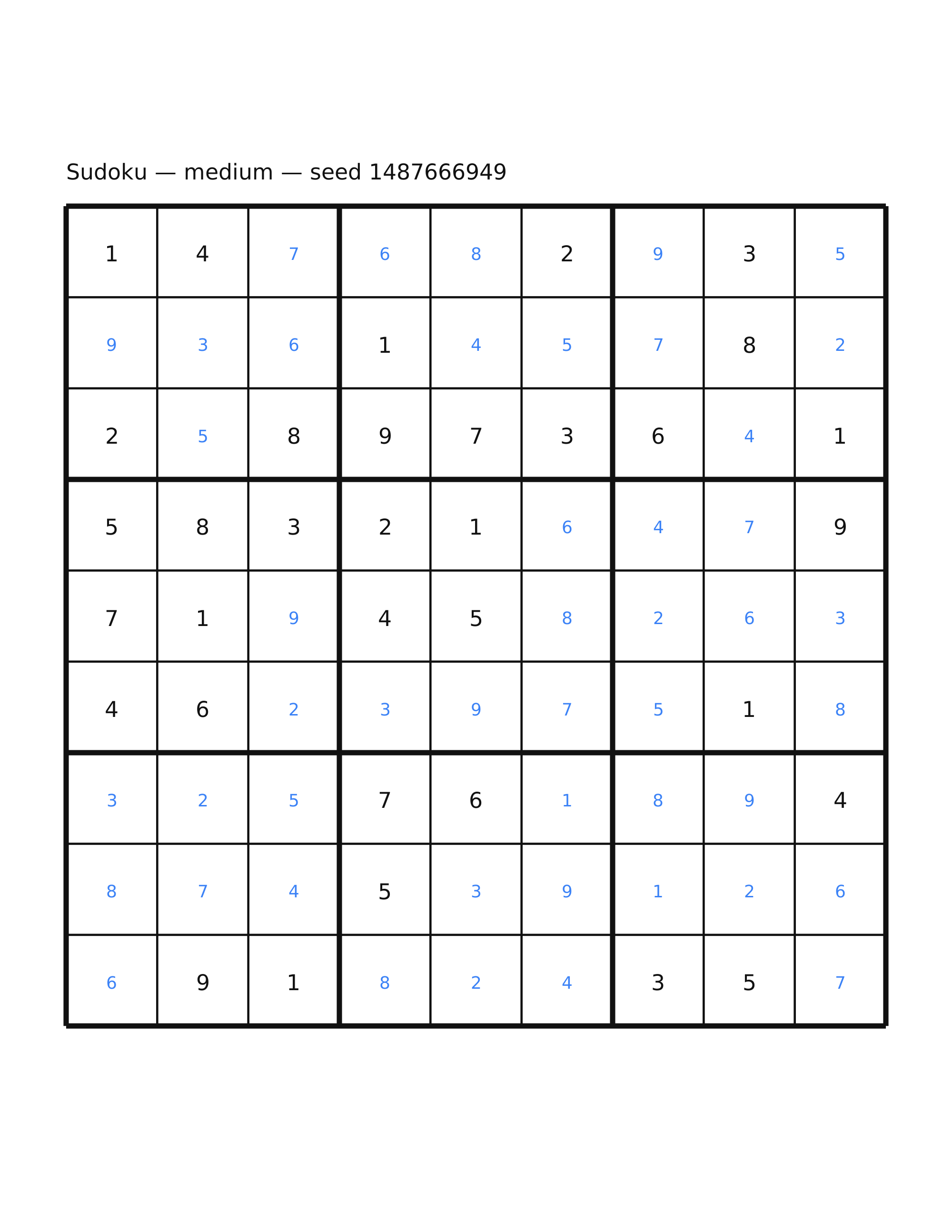Sudoku — medium #25 — solution