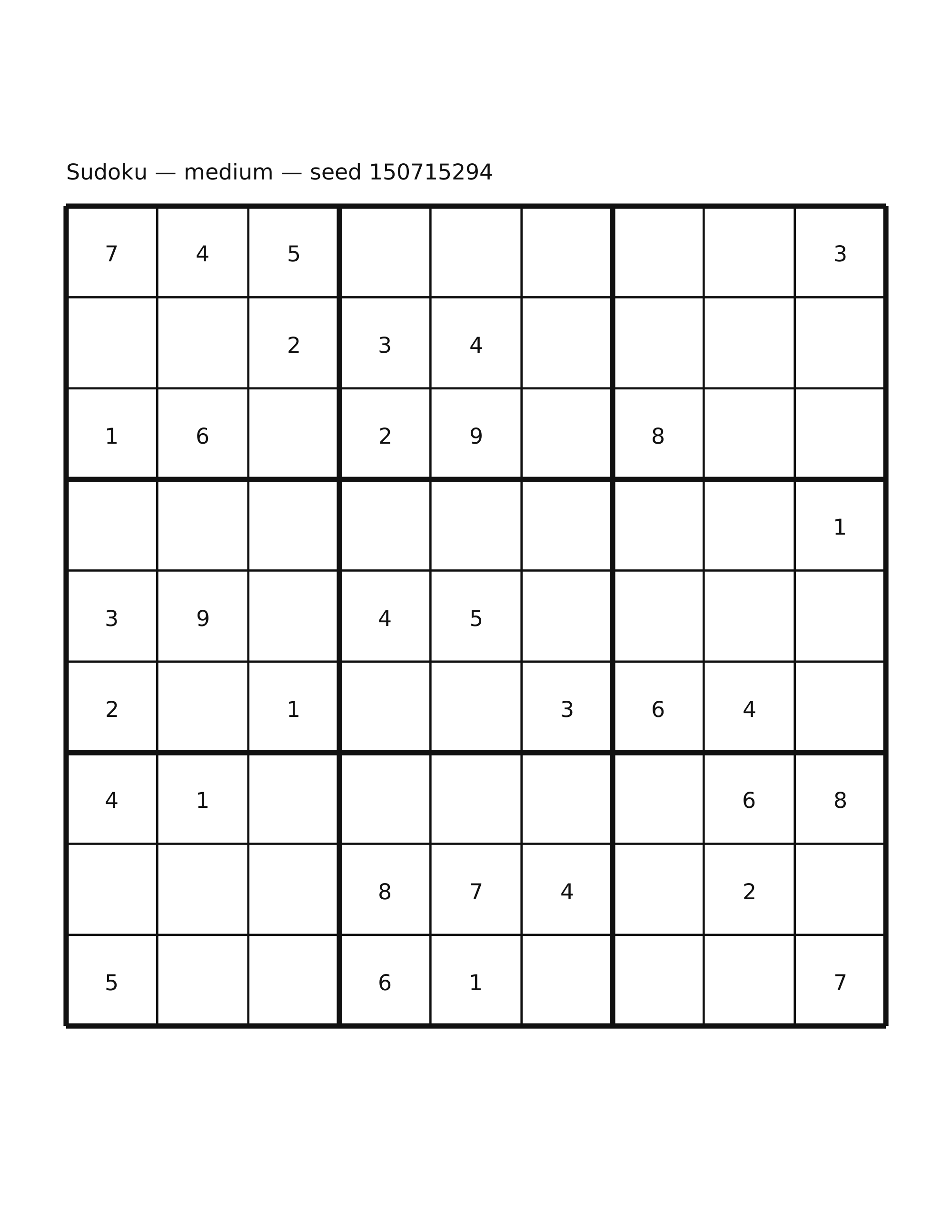 Sudoku — medium #12
