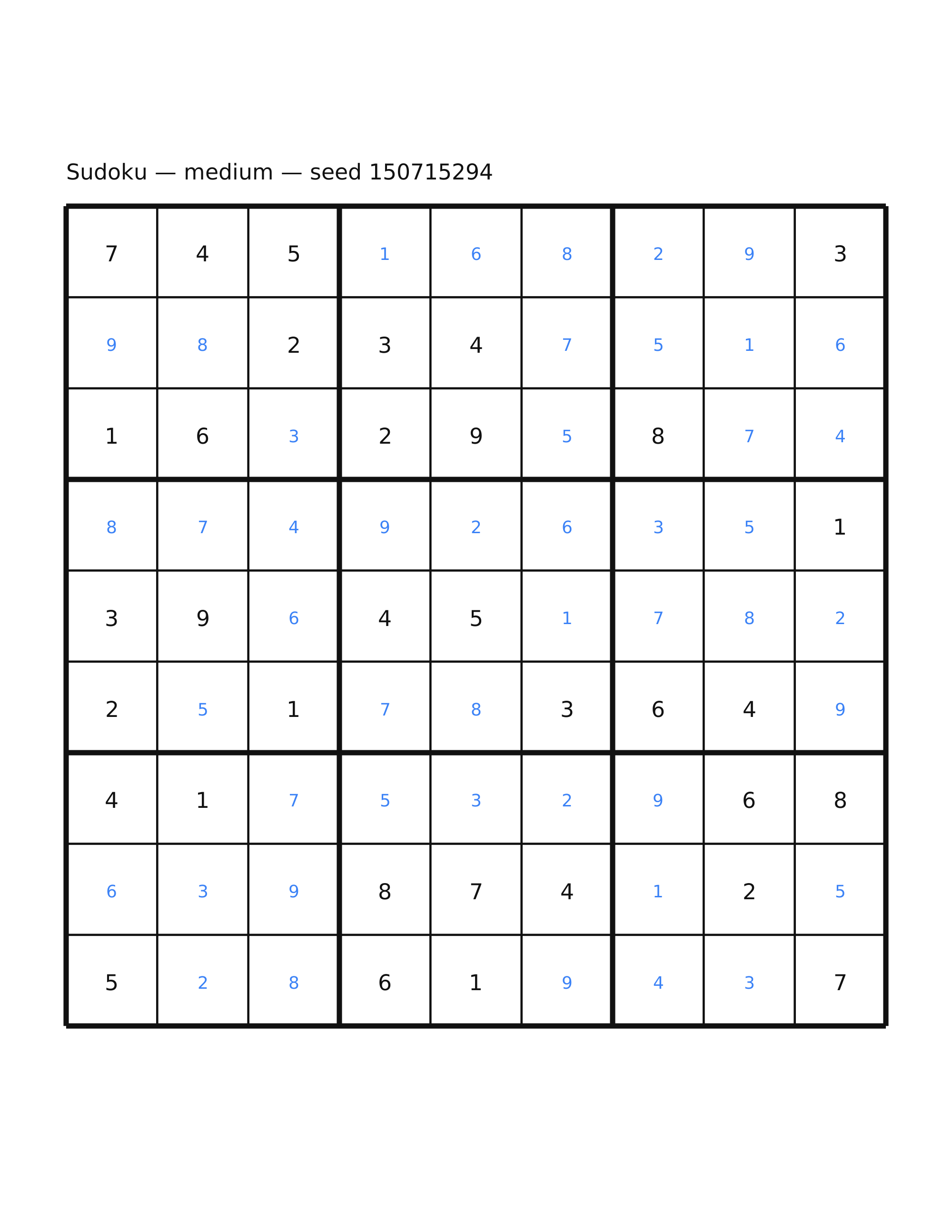 Sudoku — medium #12 — solution