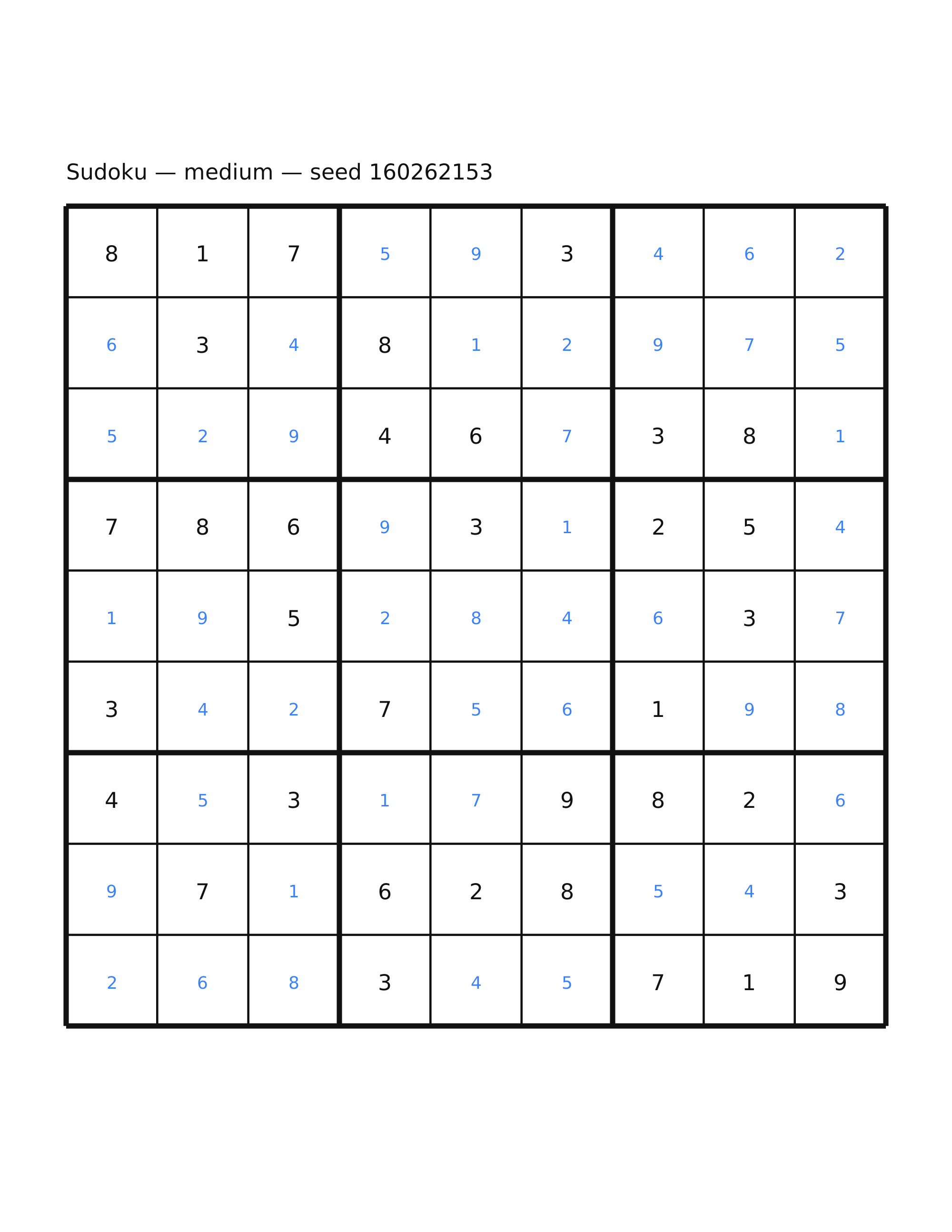 Sudoku — medium #34 — solution