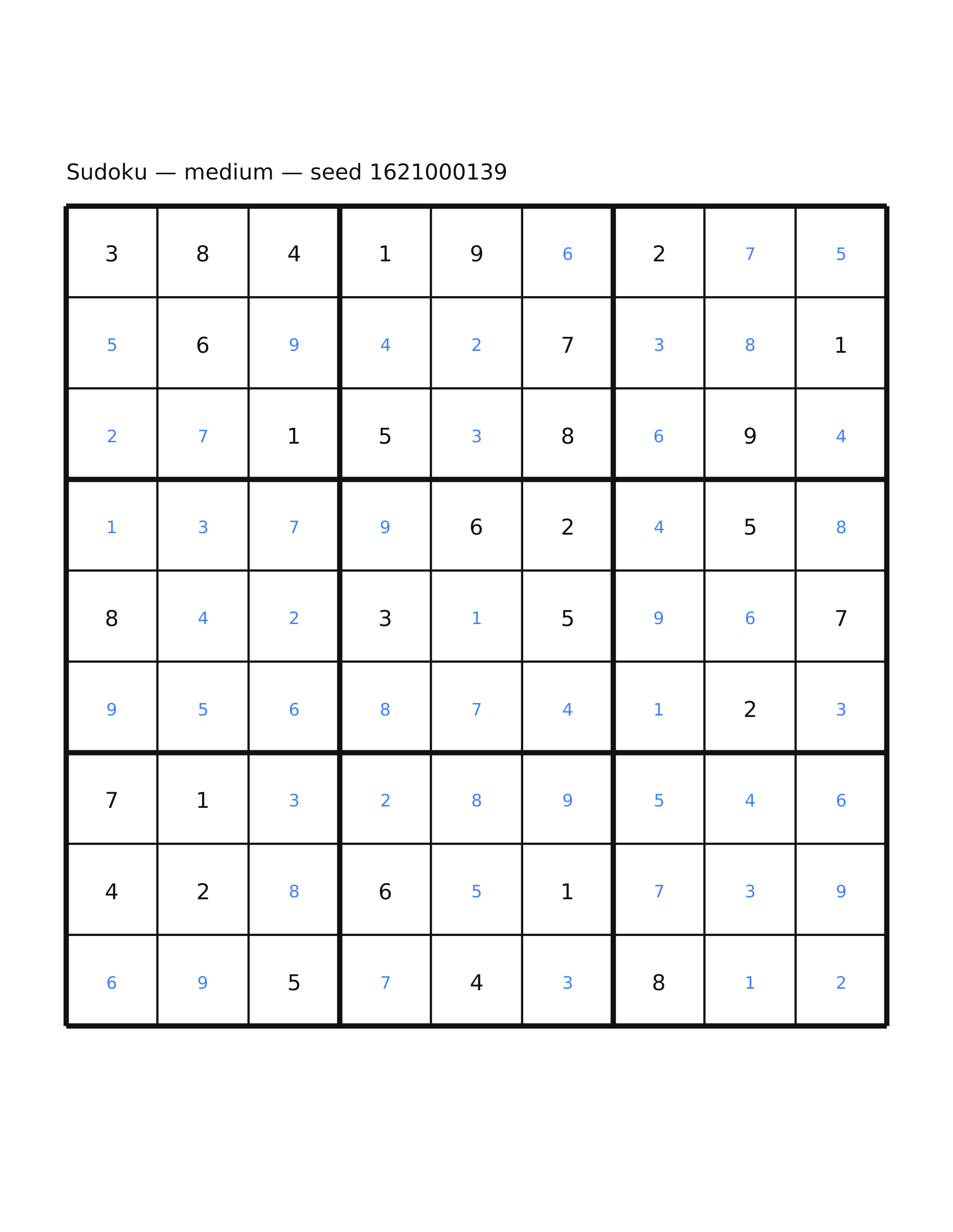 Sudoku — medium #30 — solution