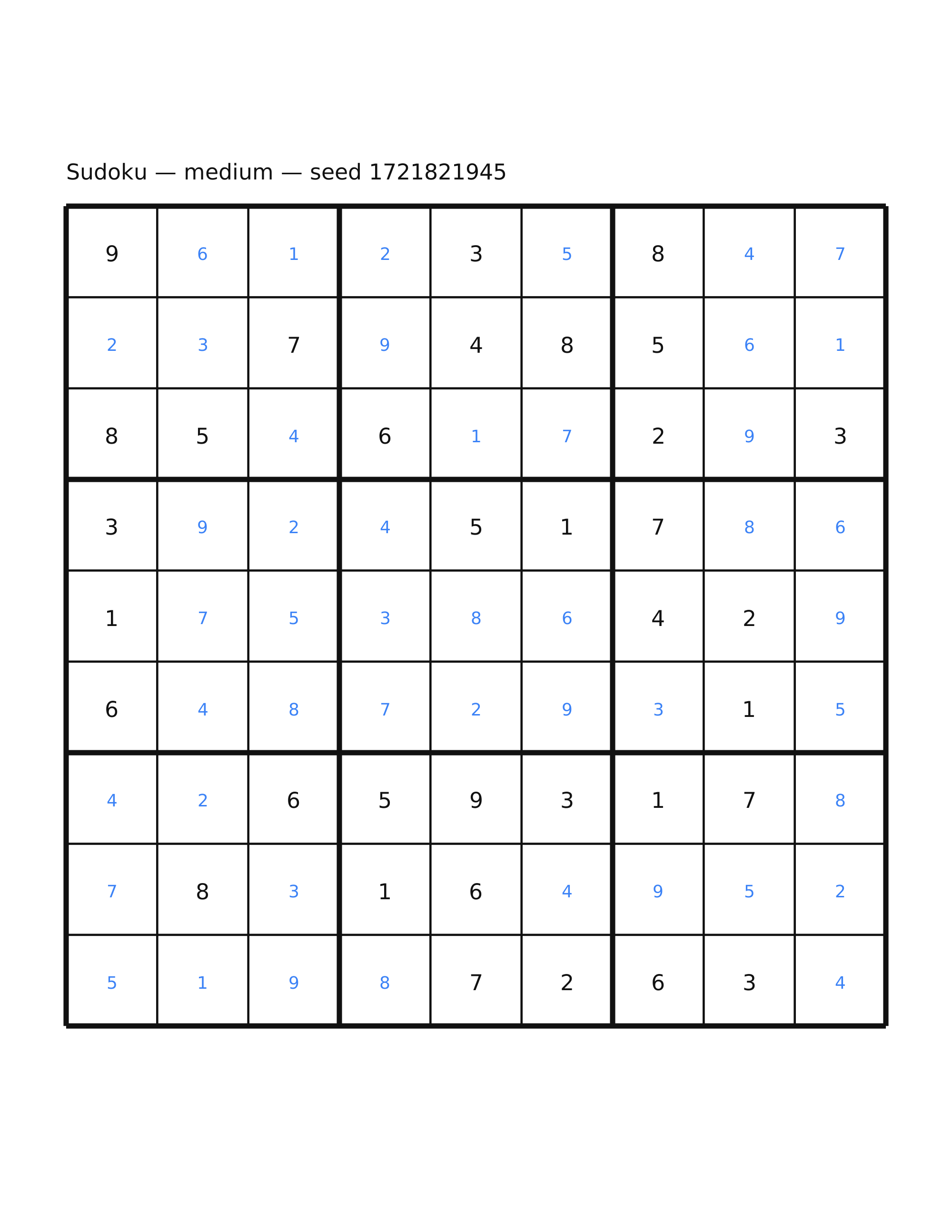 Sudoku — medium #19 — solution