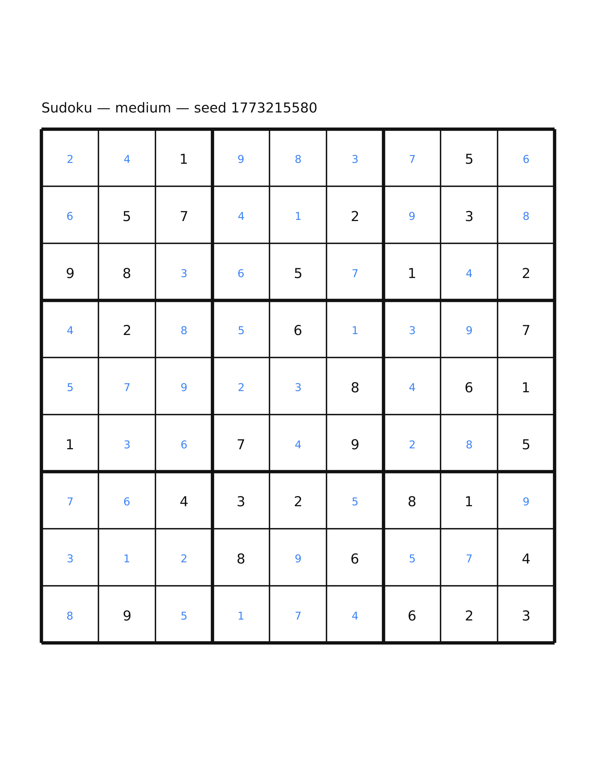 Sudoku — medium #26 — solution