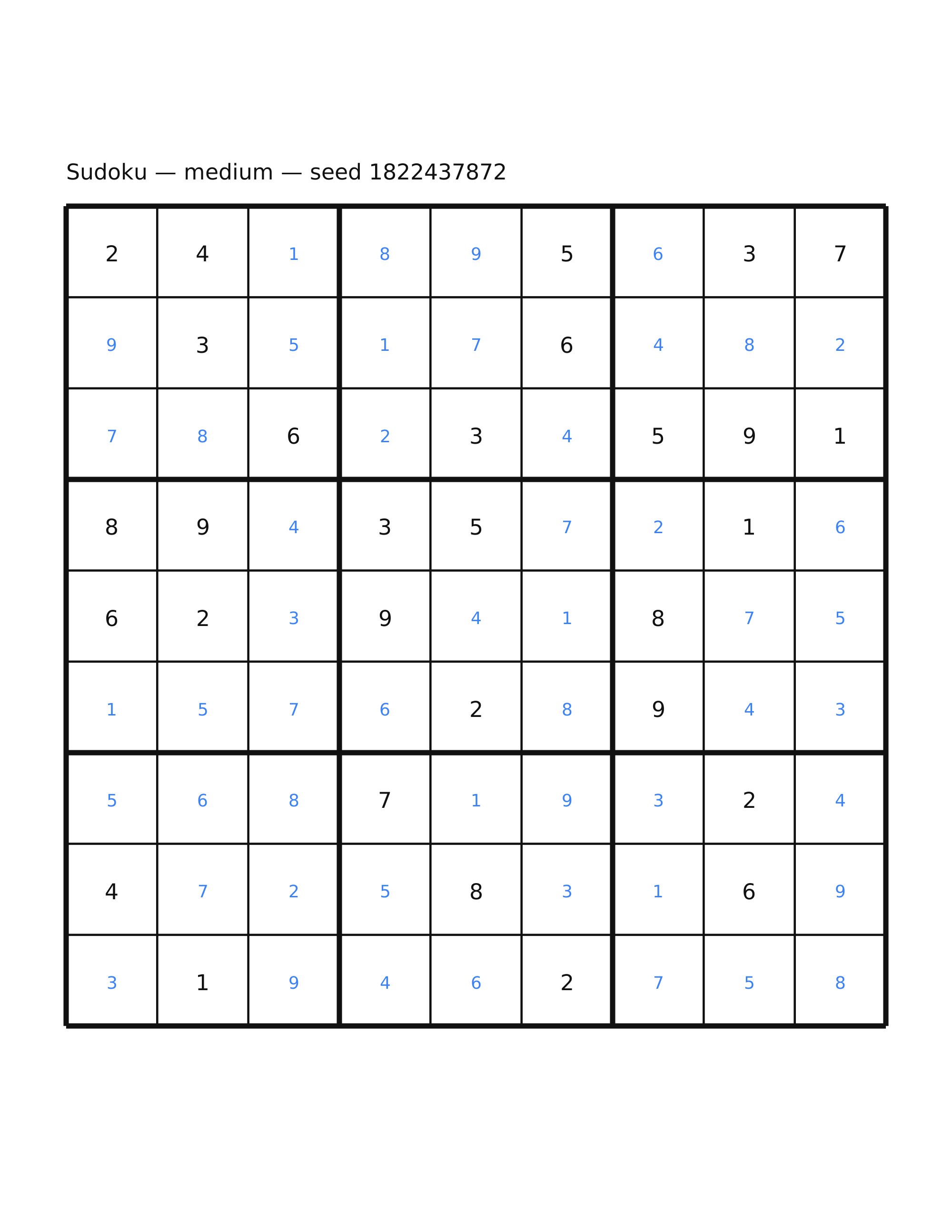 Sudoku — medium #32 — solution
