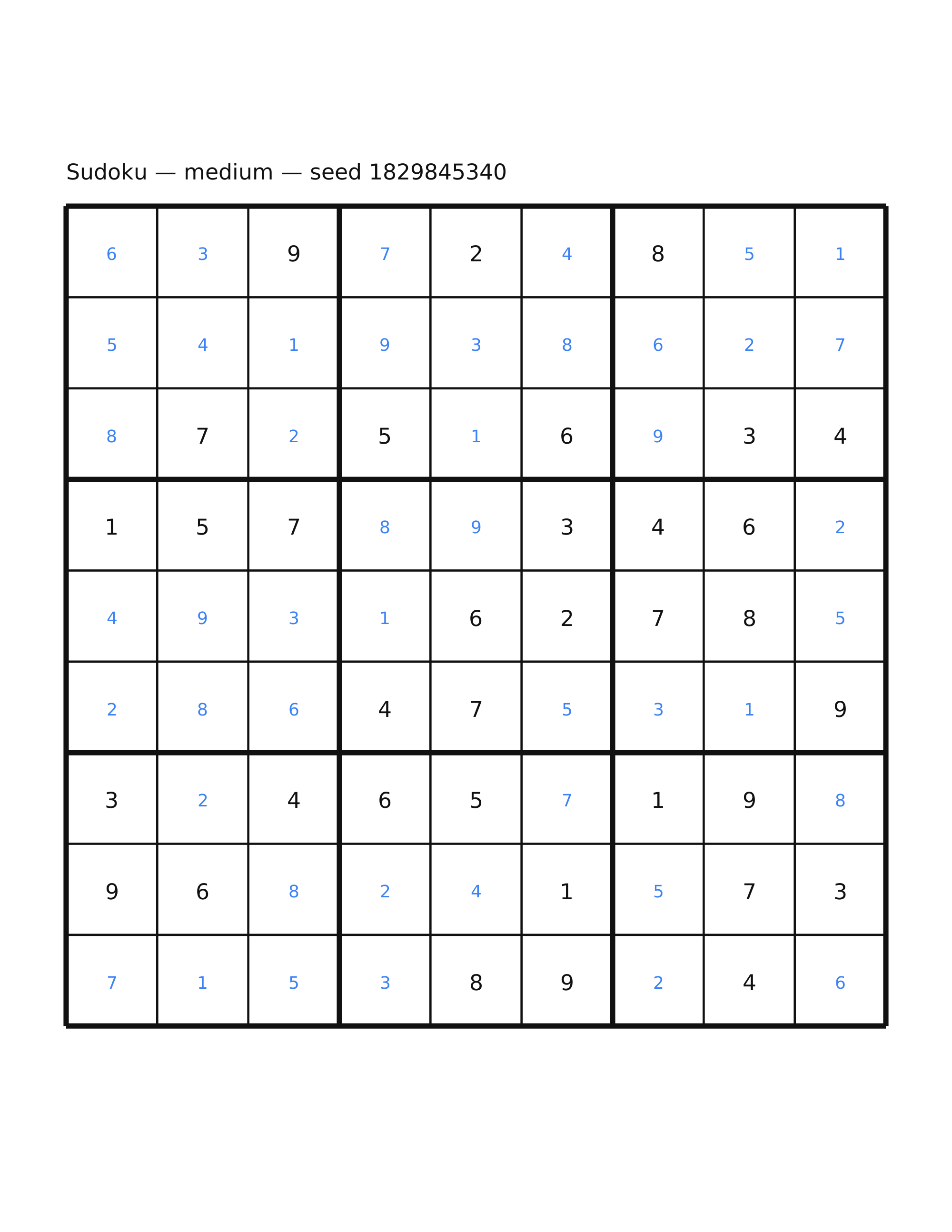 Sudoku — medium #22 — solution