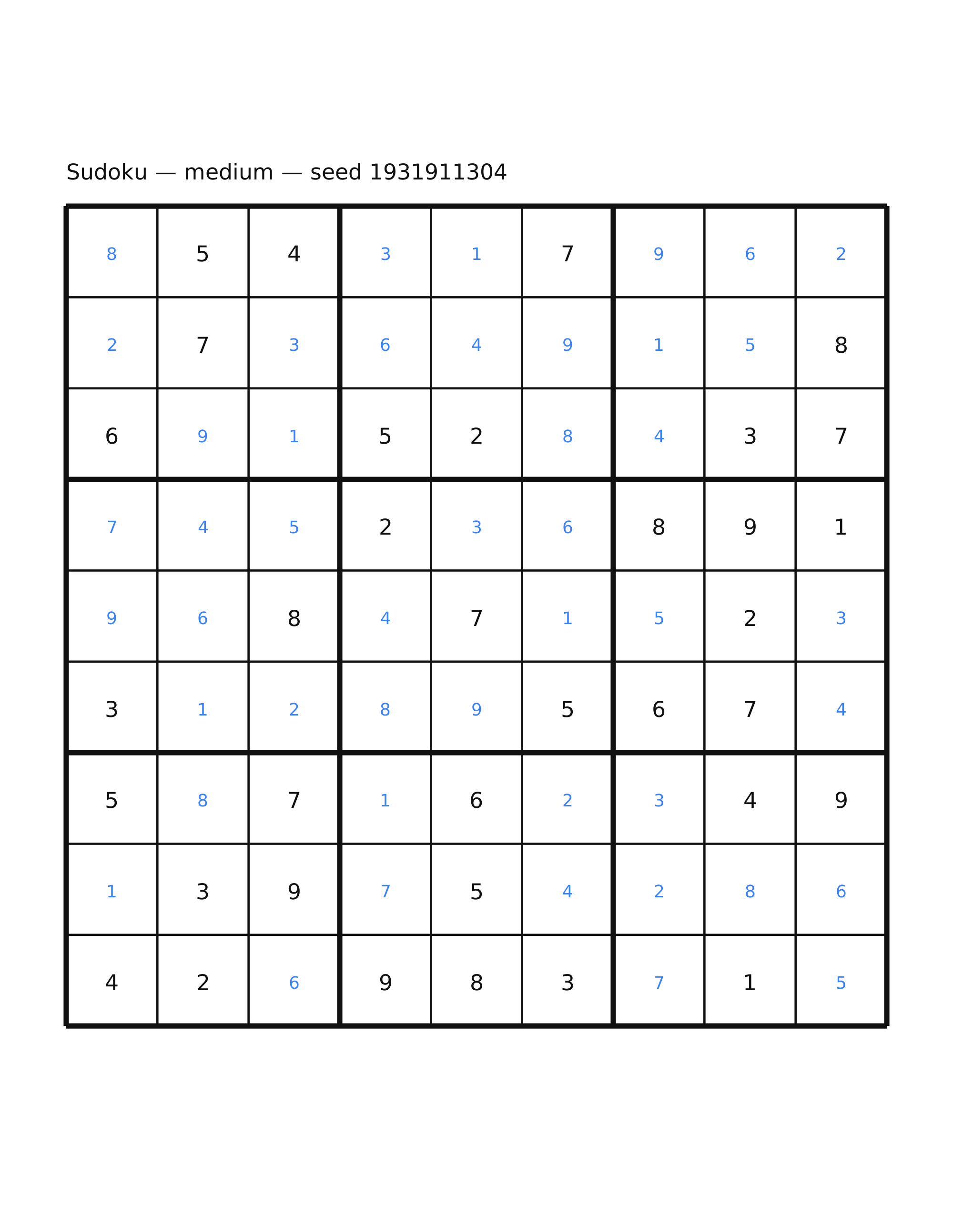 Sudoku — medium #39 — solution