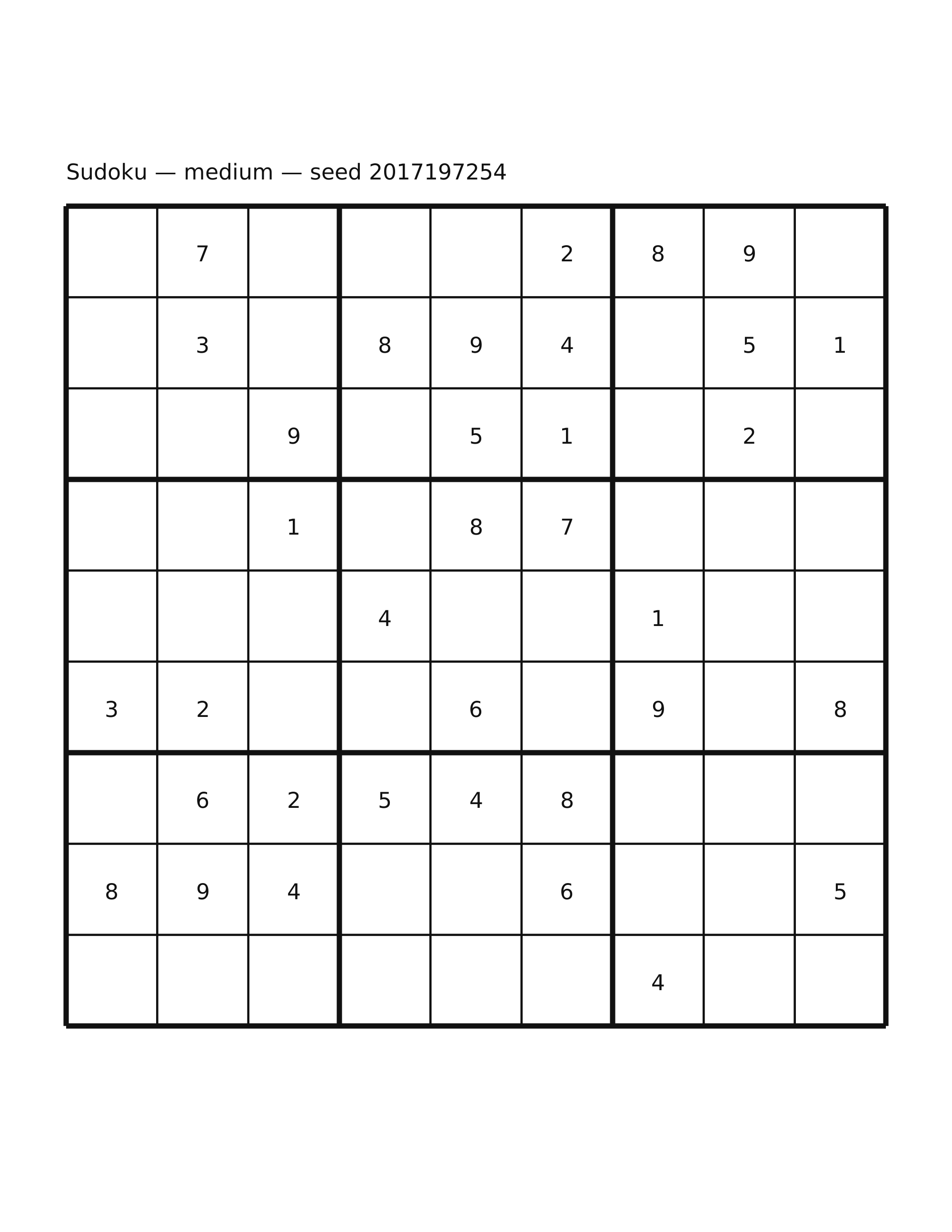 Sudoku — medium #10