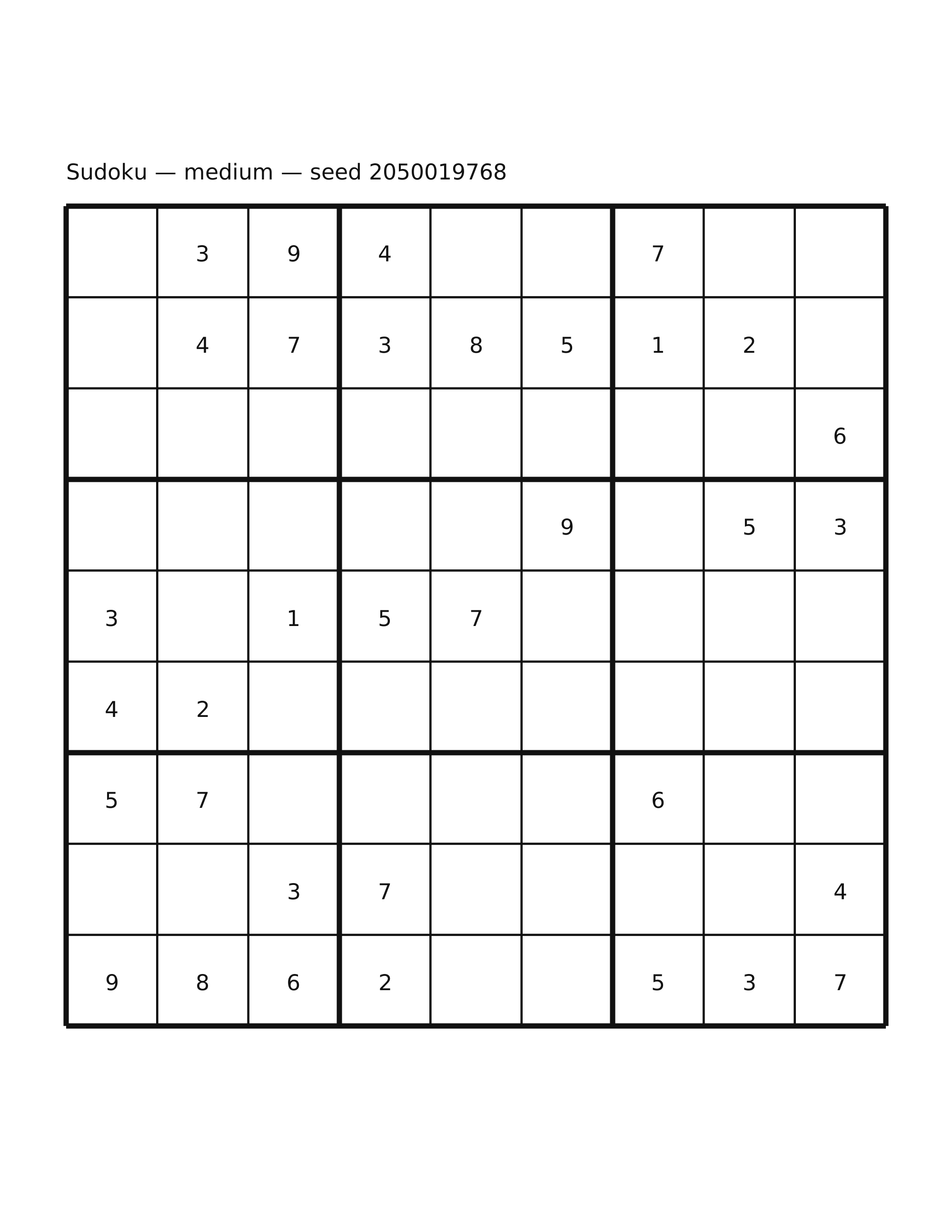Sudoku — medium #29
