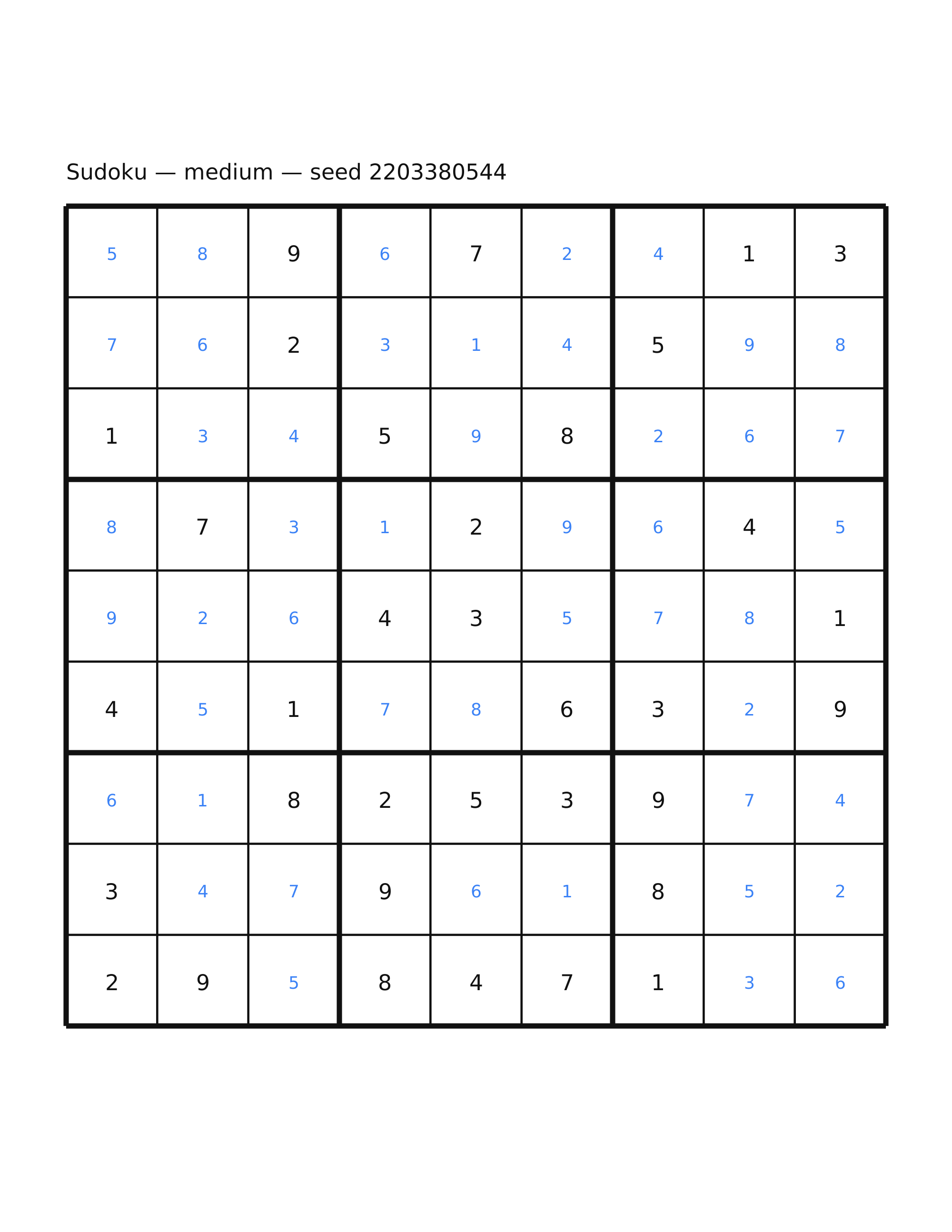 Sudoku — medium #28 — solution