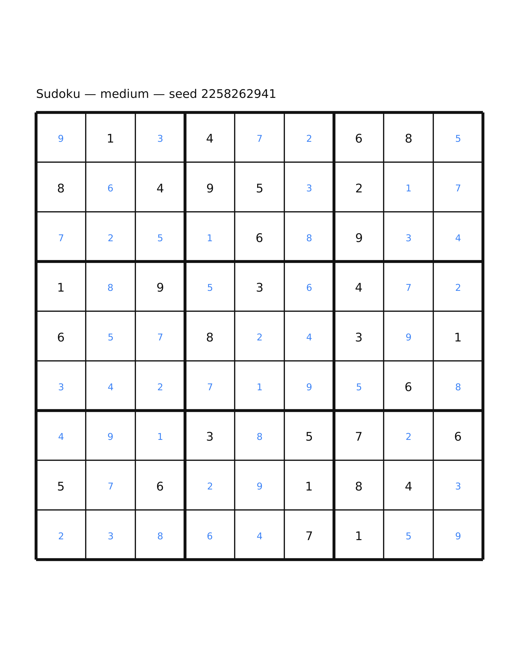 Sudoku — medium #56 — solution