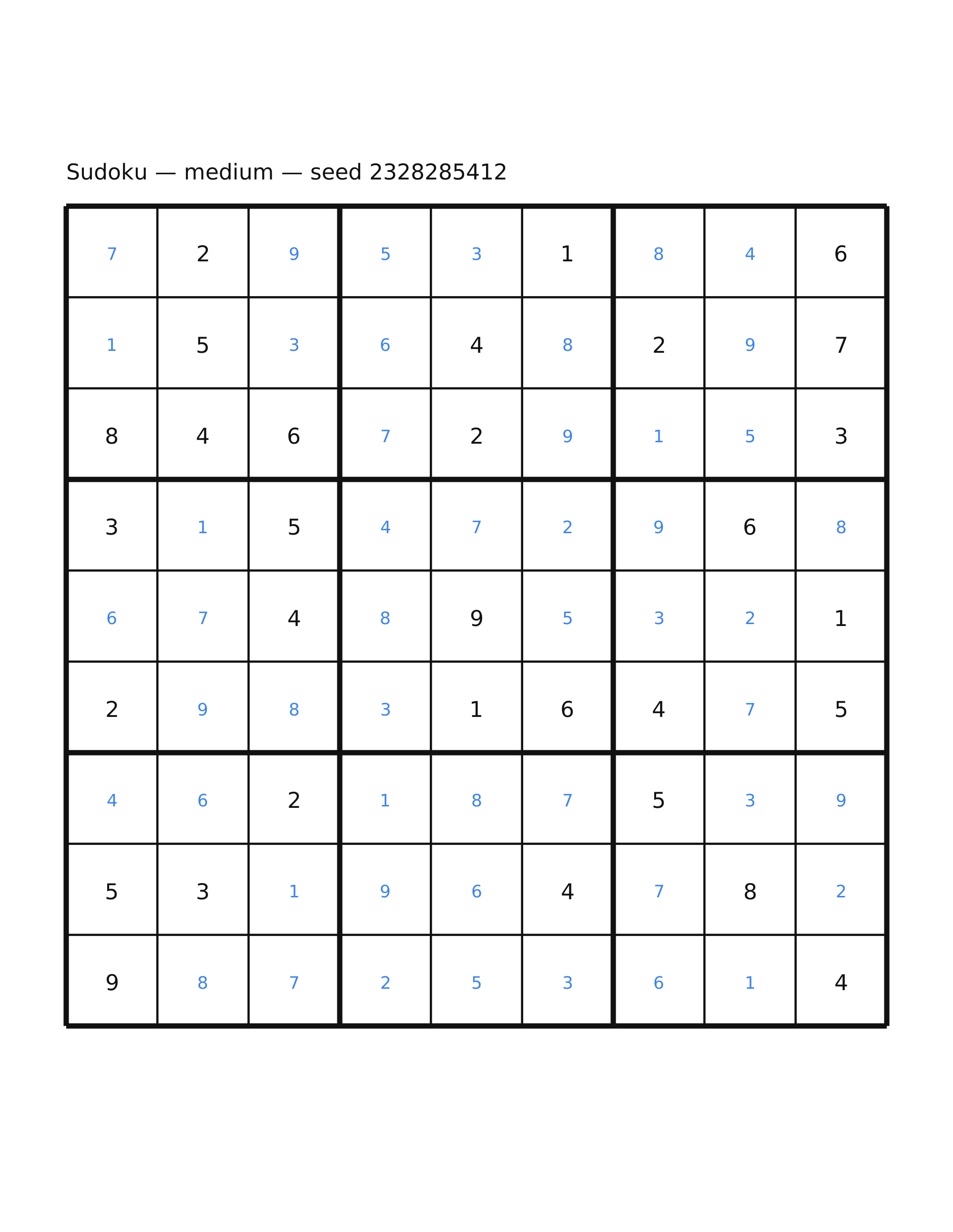 Sudoku — medium #12 — solution