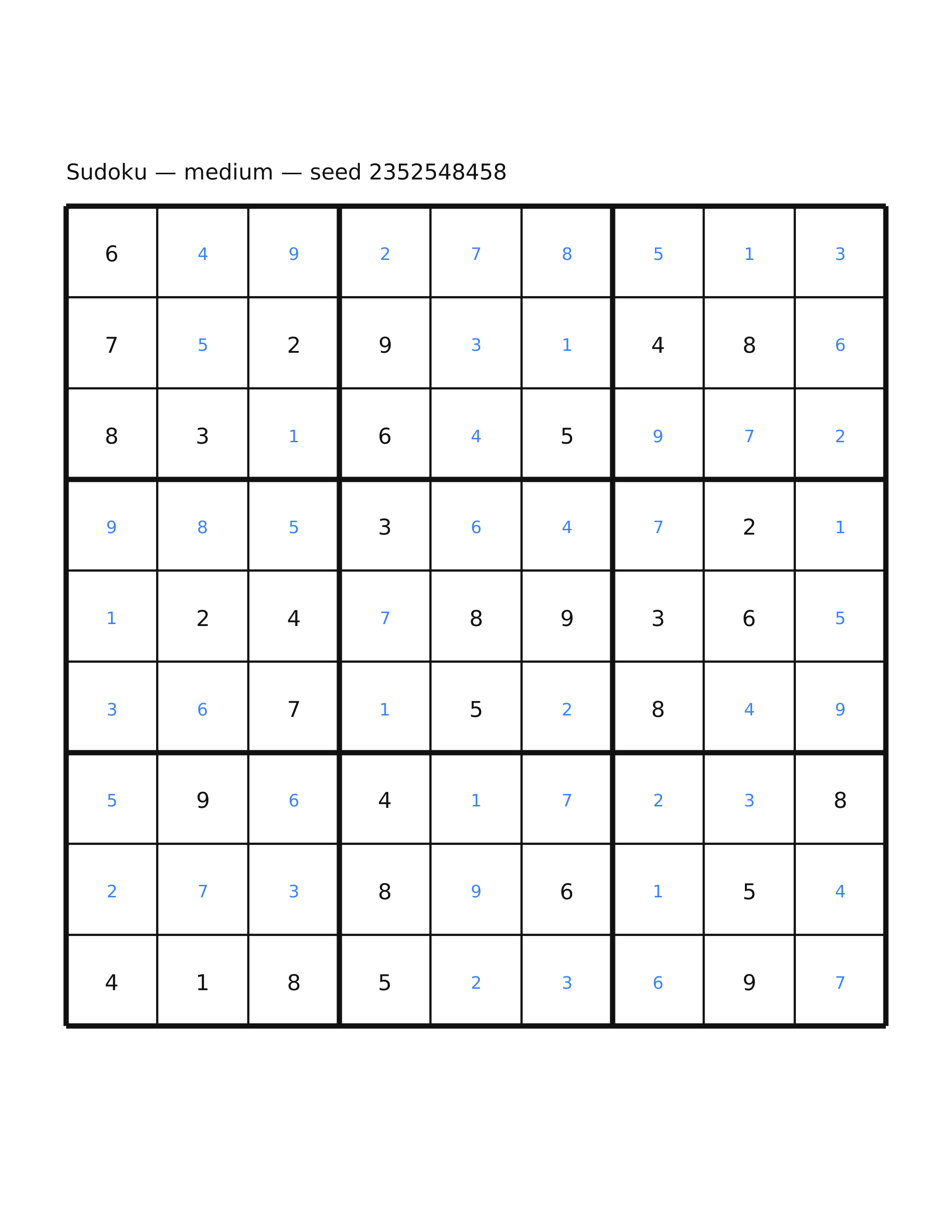 Sudoku — medium #31 — solution