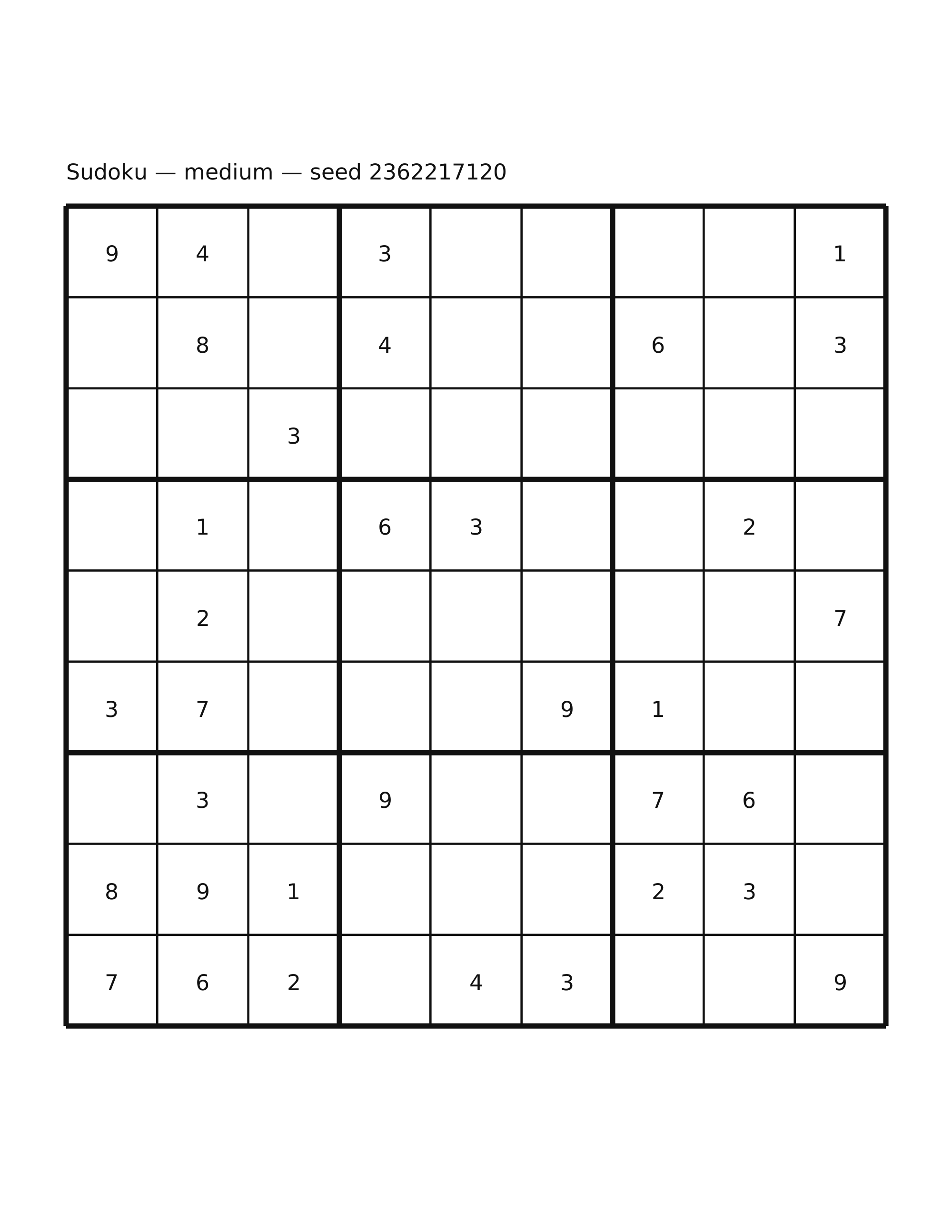 Sudoku — medium #14