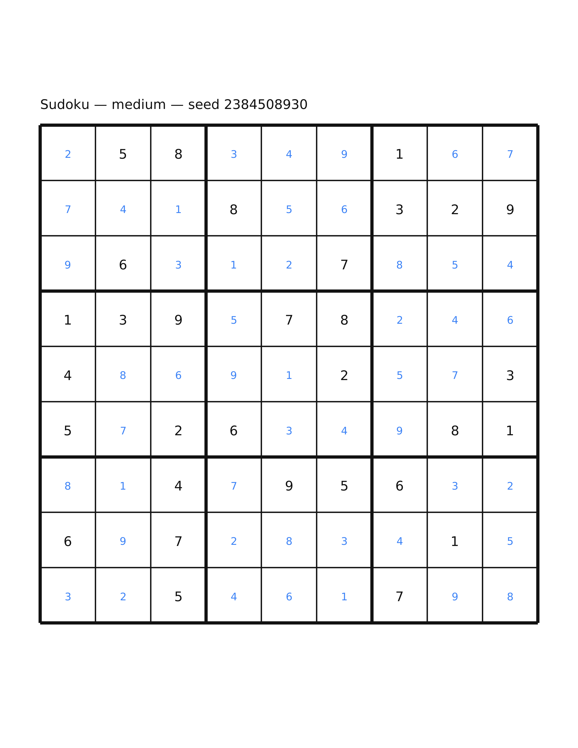 Sudoku — medium #37 — solution