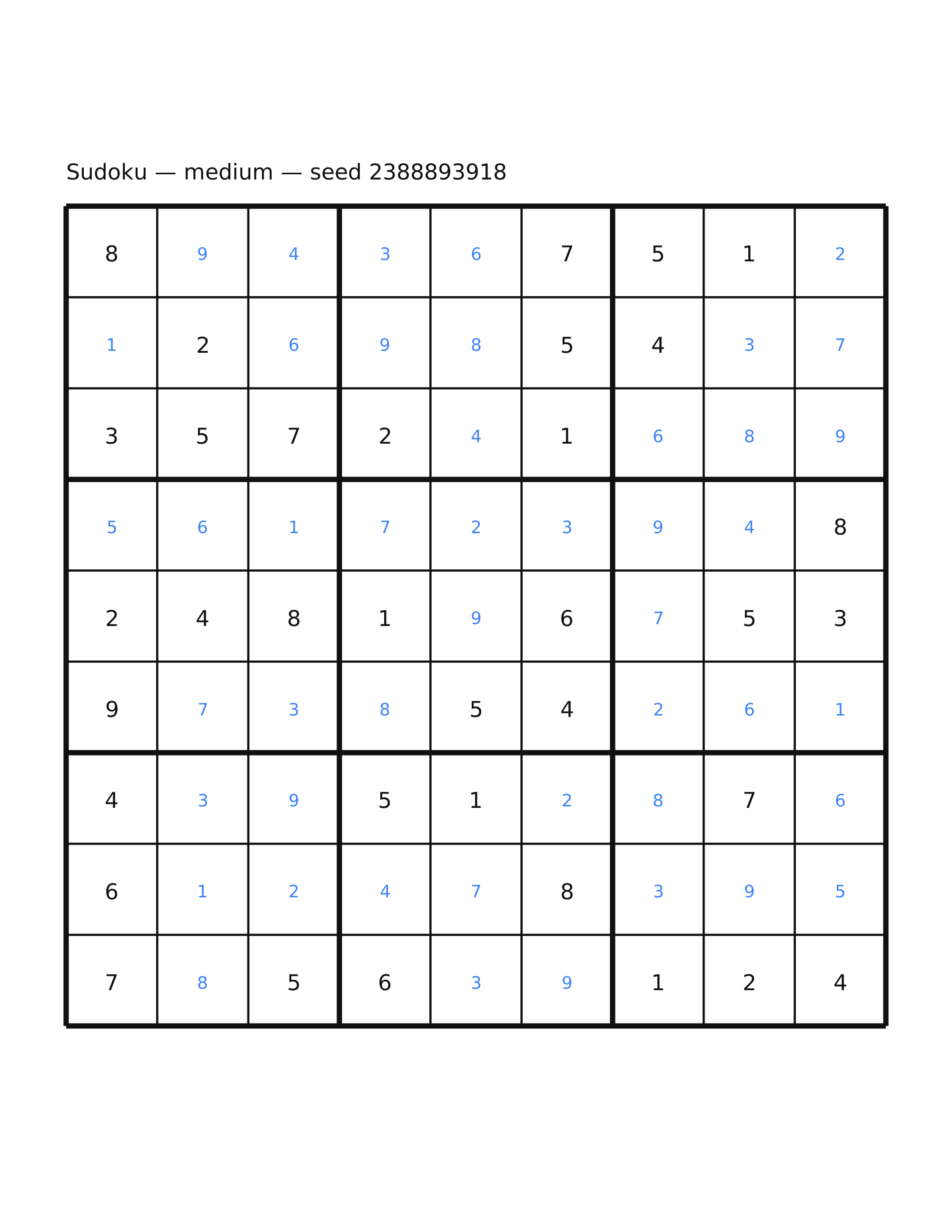 Sudoku — medium #16 — solution