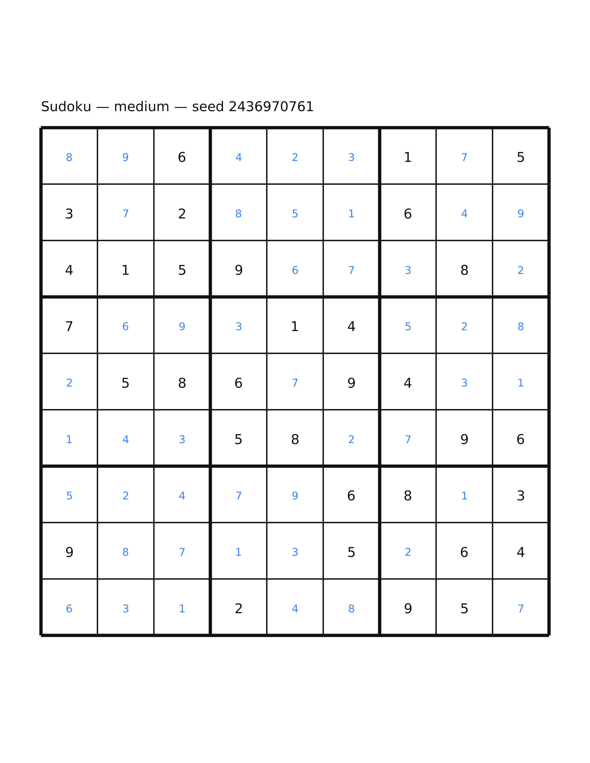 Sudoku — medium #38 — solution