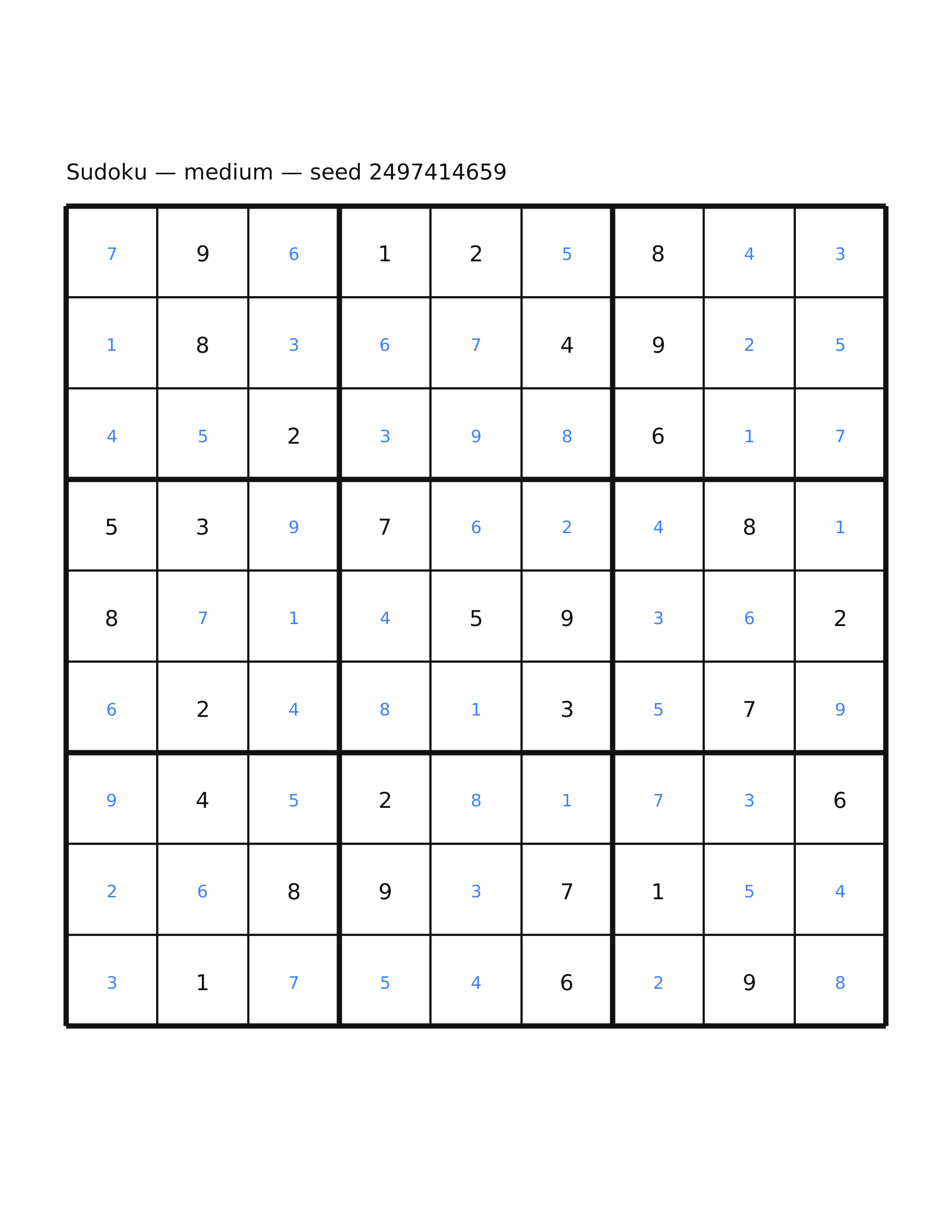 Sudoku — medium #17 — solution