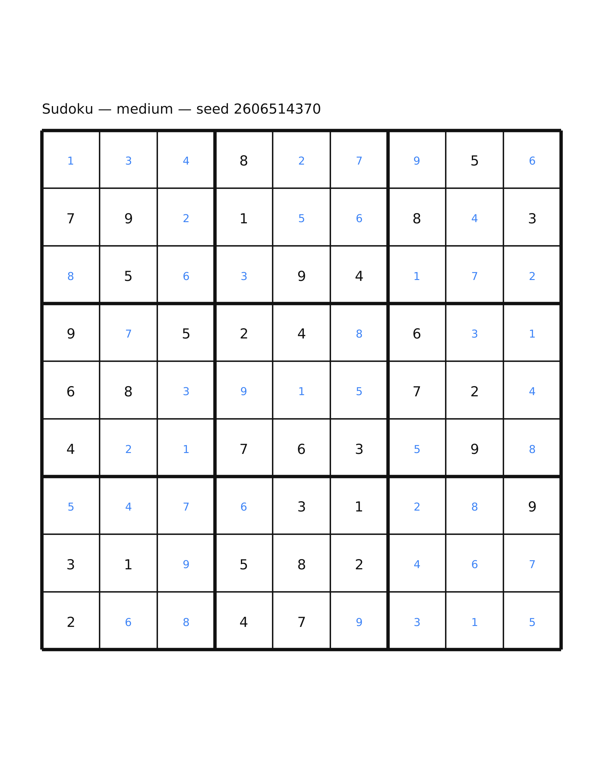 Sudoku — medium #38 — solution