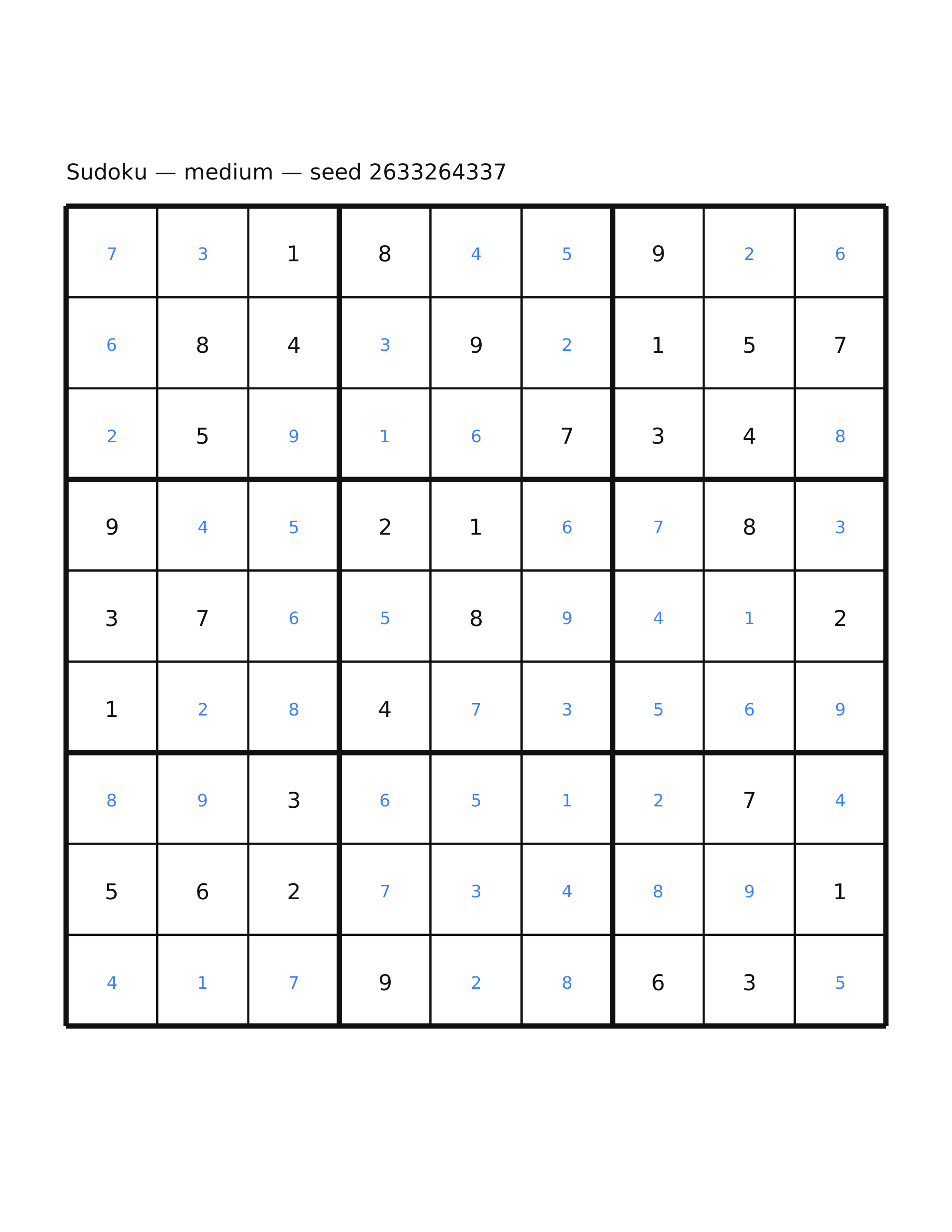 Sudoku — medium #25 — solution