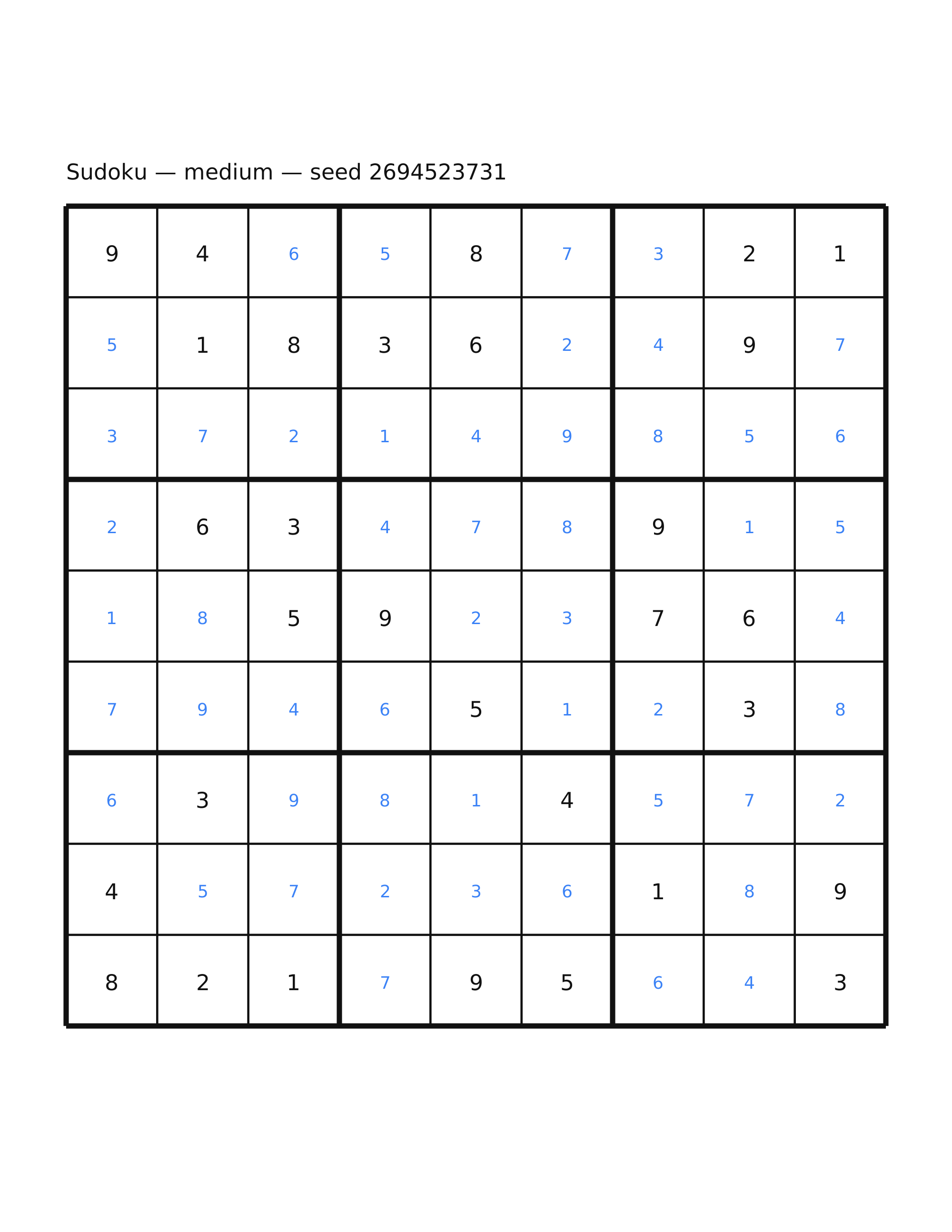 Sudoku — medium #31 — solution