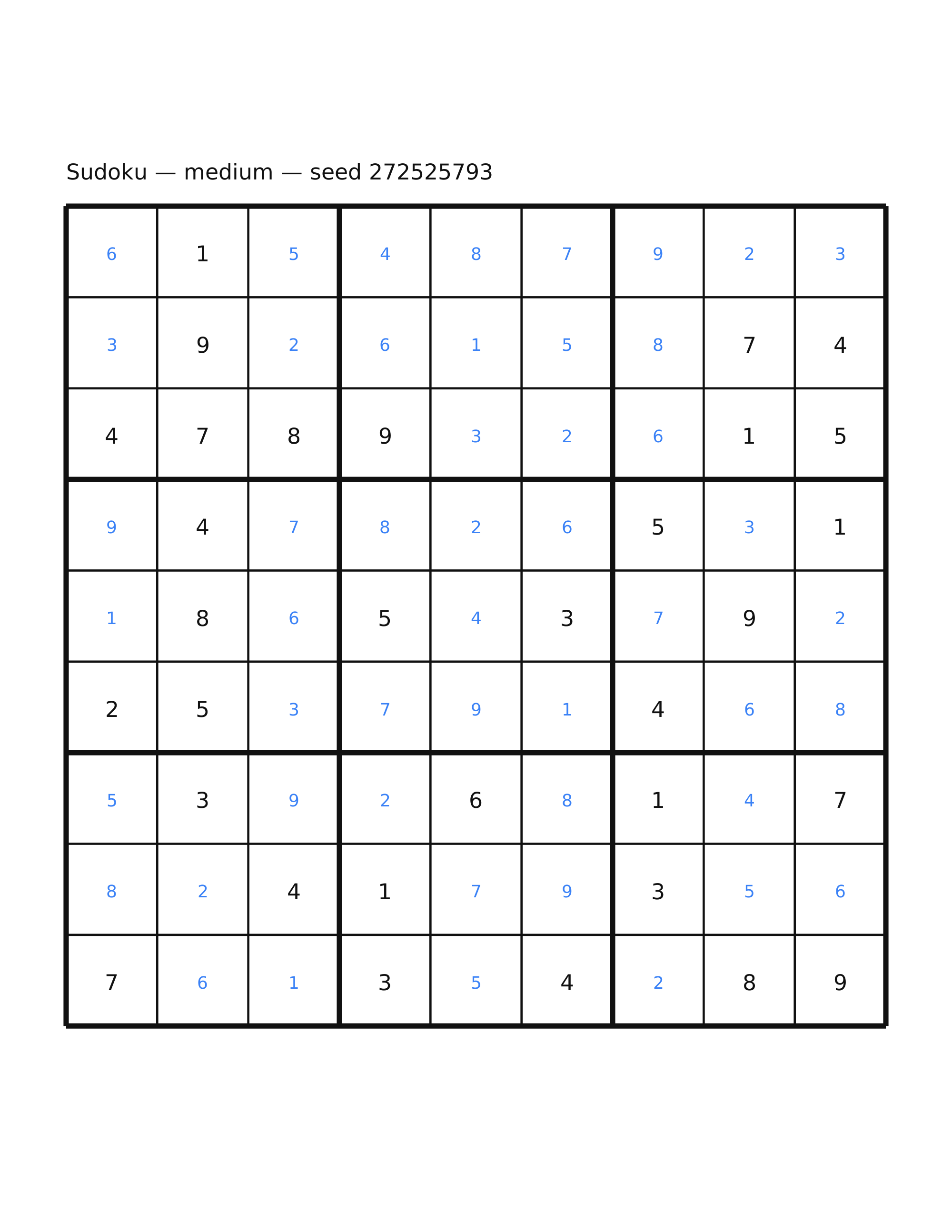 Sudoku — medium #46 — solution