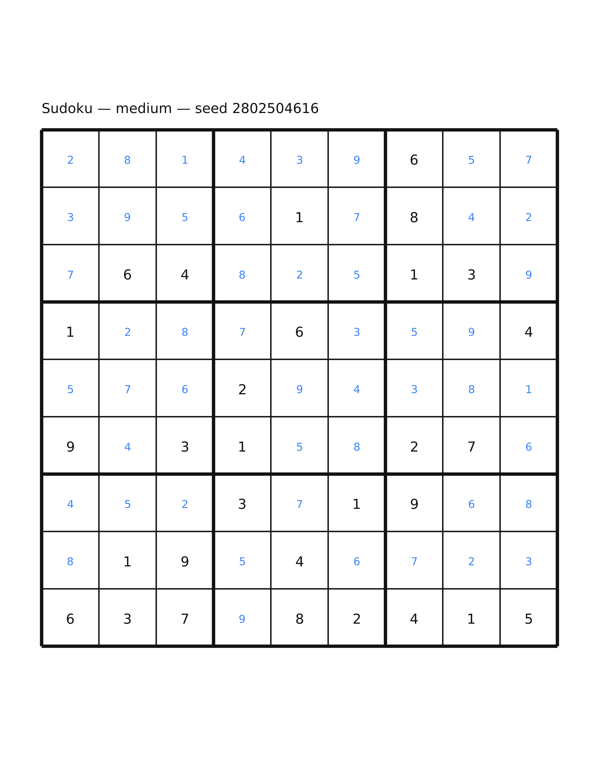 Sudoku — medium #56 — solution