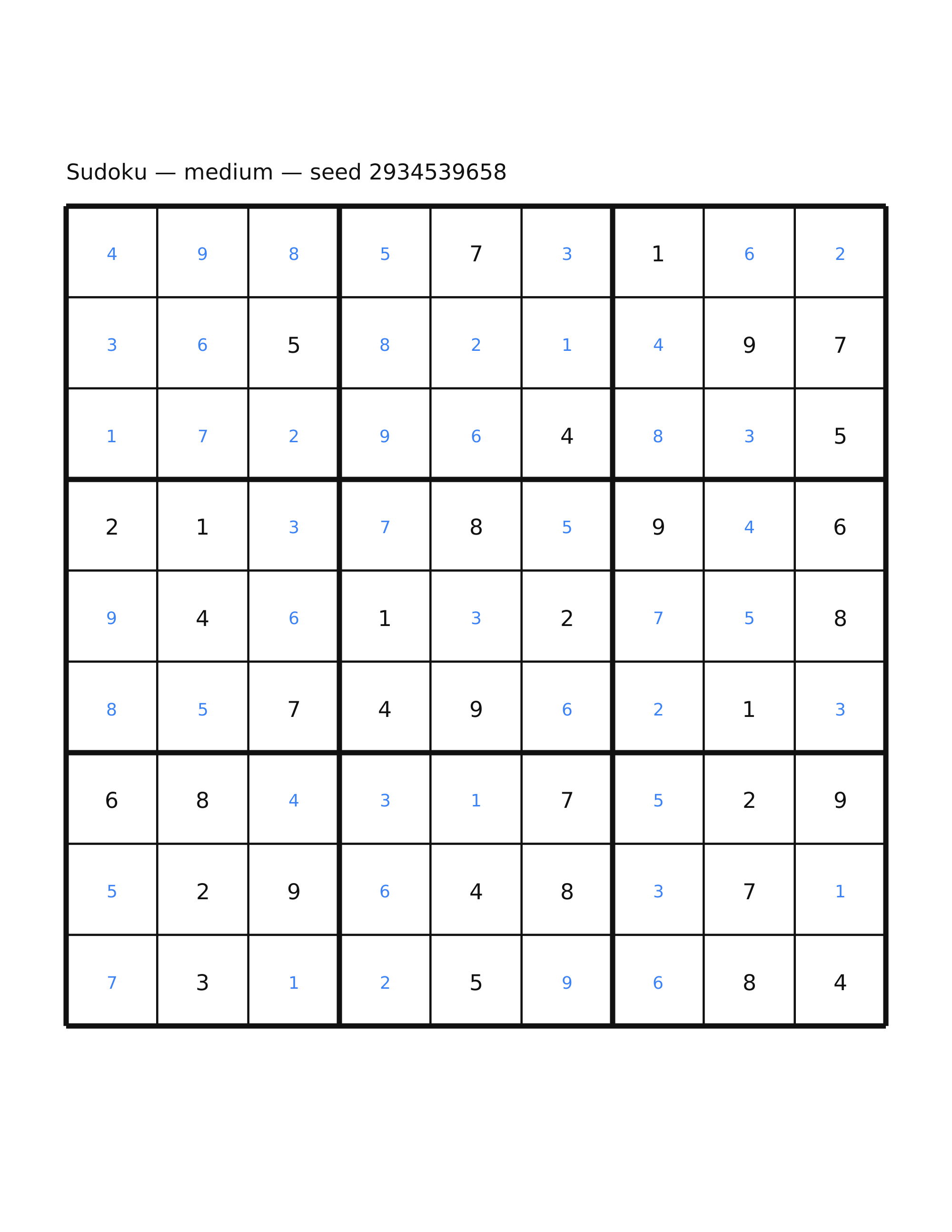 Sudoku — medium #25 — solution