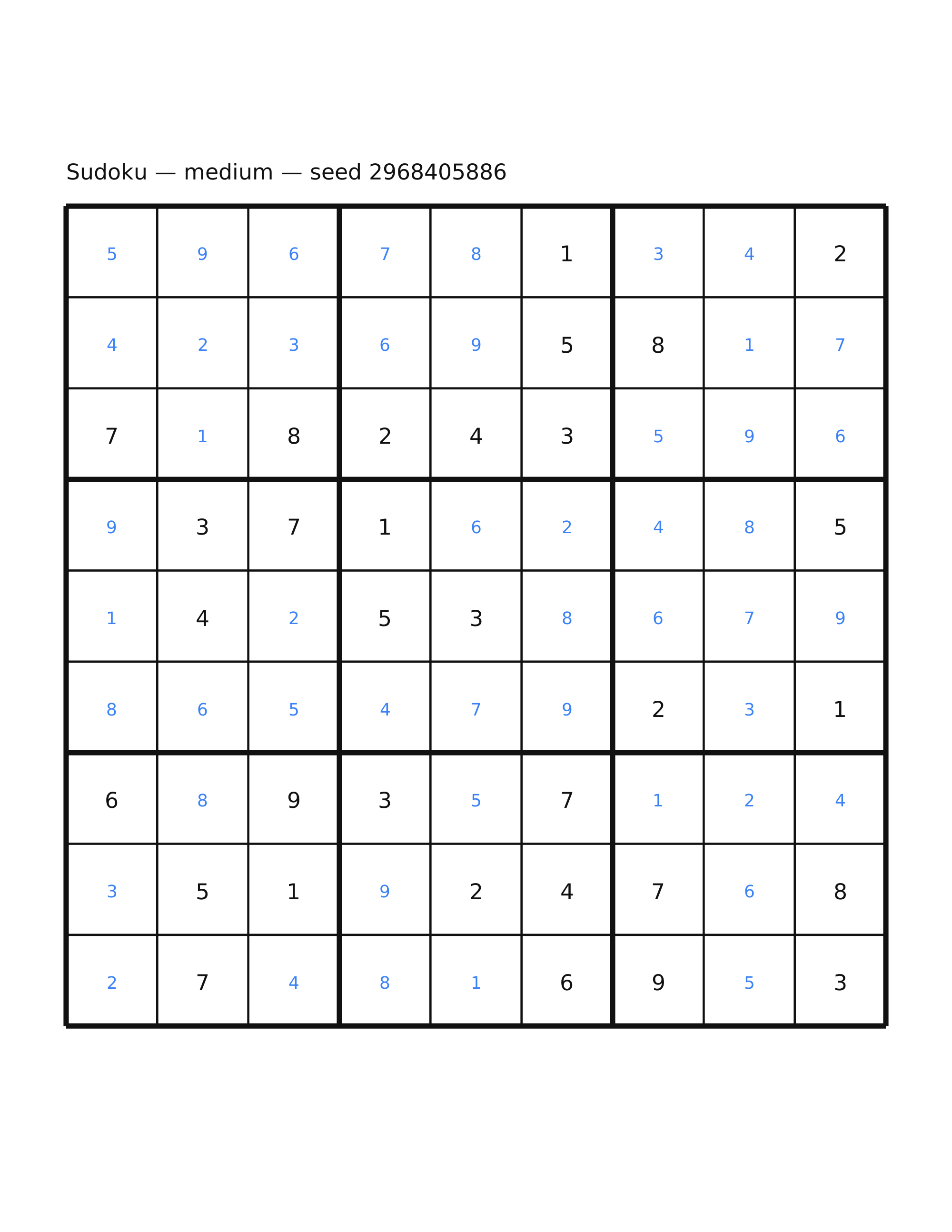 Sudoku — medium #55 — solution