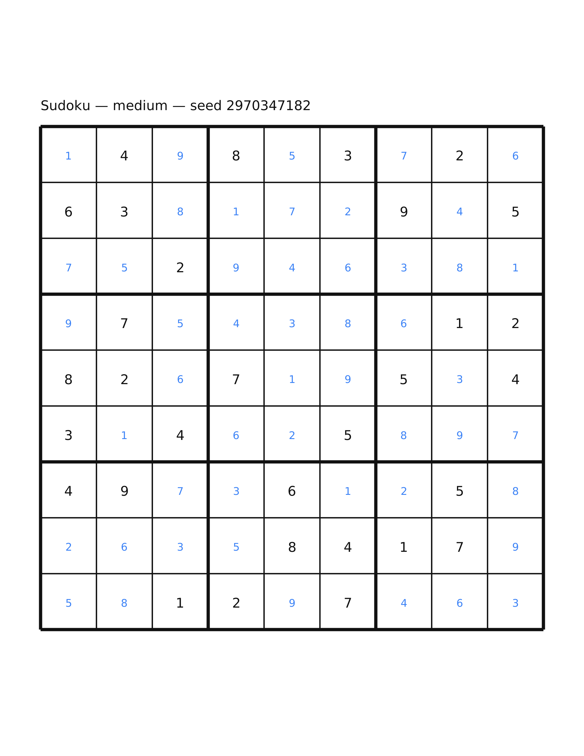 Sudoku — medium #13 — solution