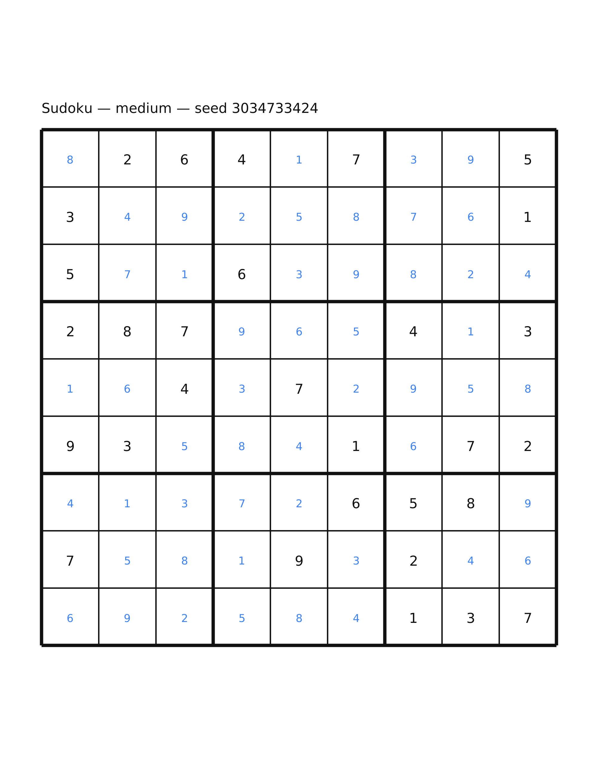 Sudoku — medium #13 — solution
