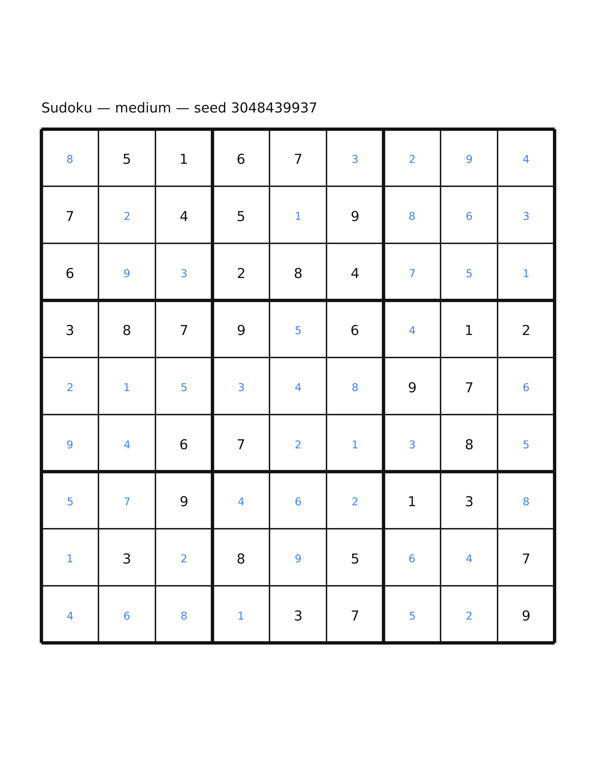 Sudoku — medium #18 — solution