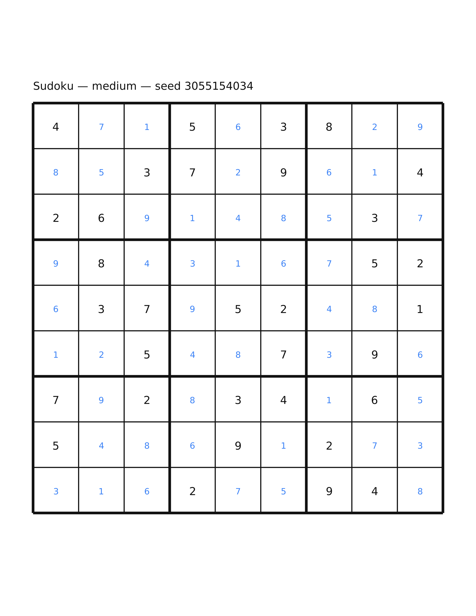 Sudoku — medium #51 — solution