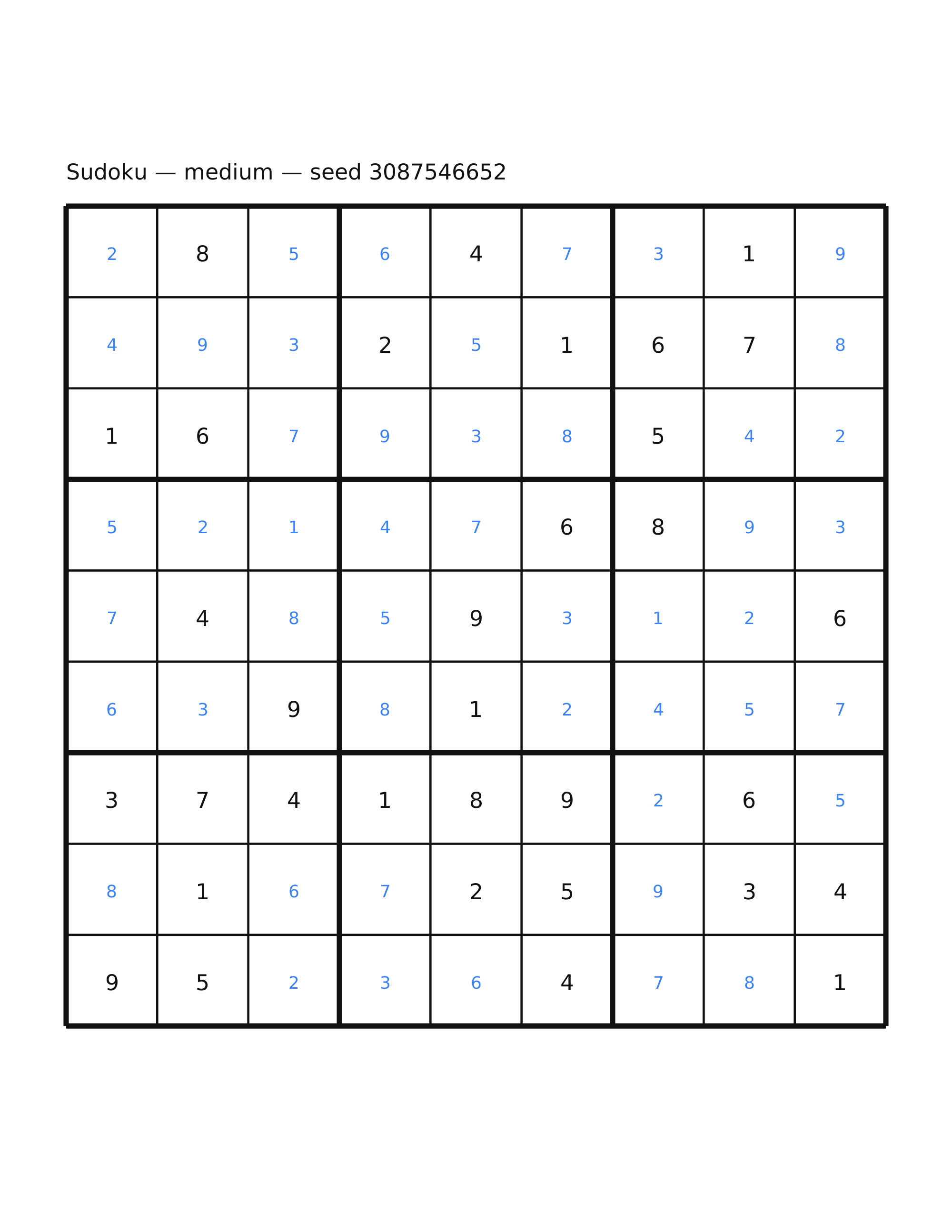 Sudoku — medium #56 — solution