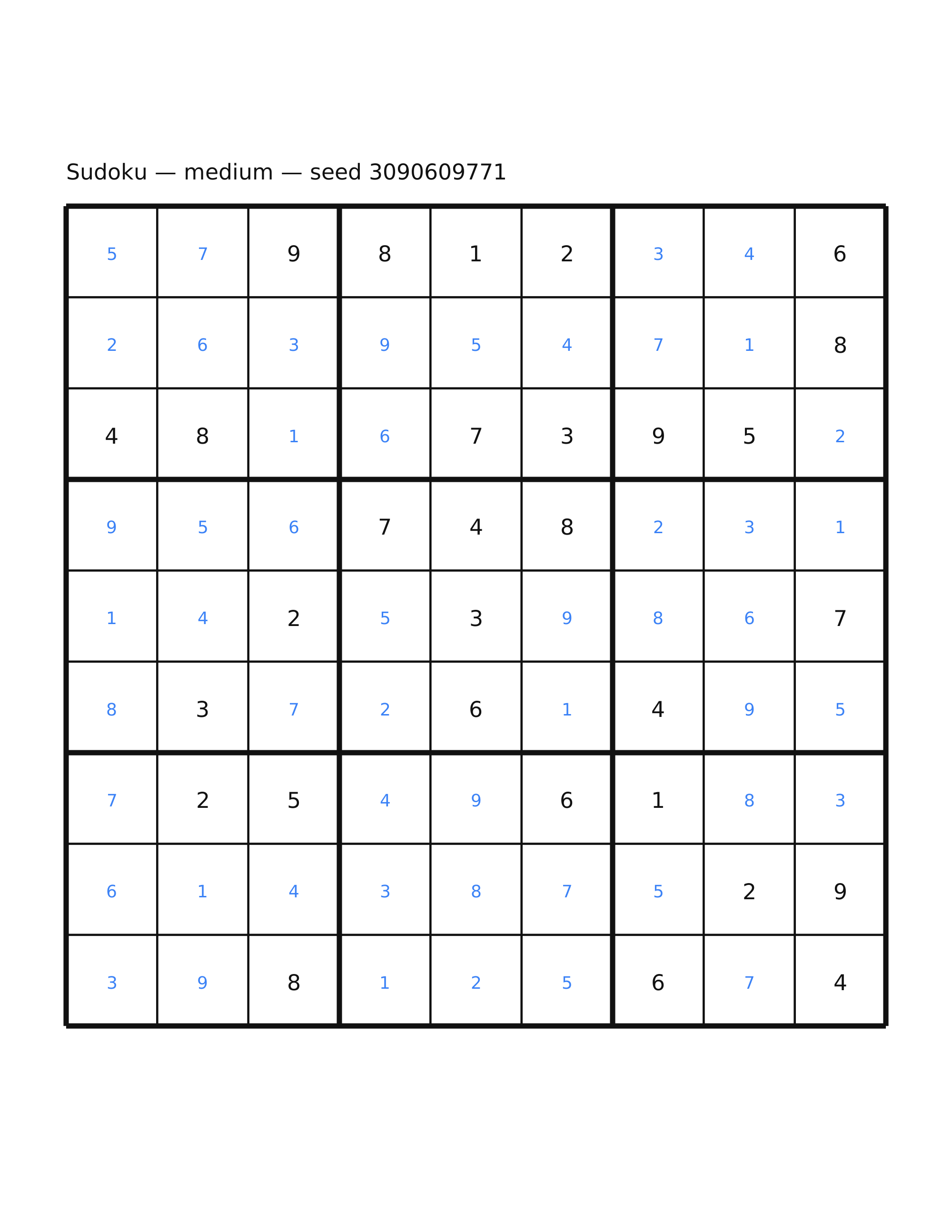 Sudoku — medium #9 — solution
