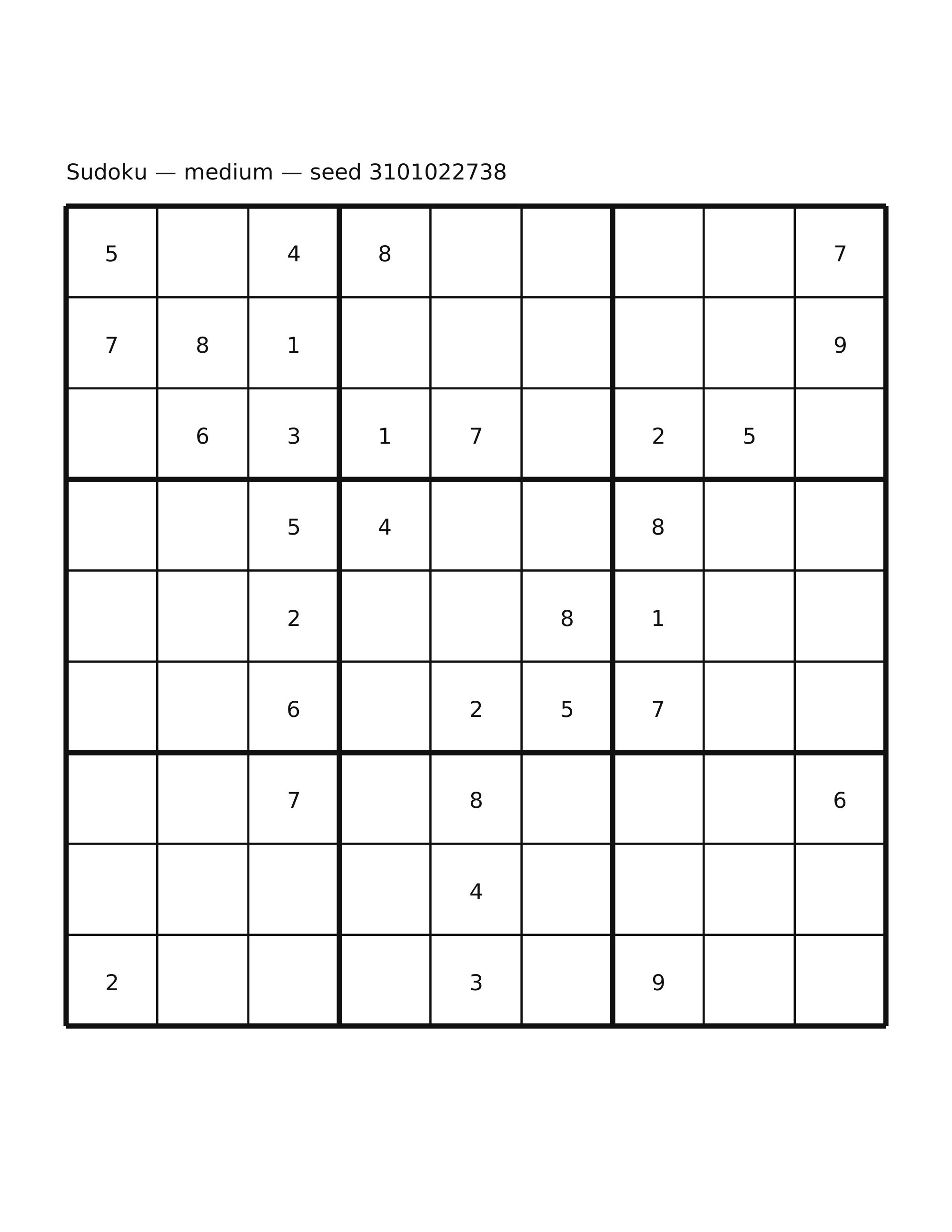 Sudoku — medium #22