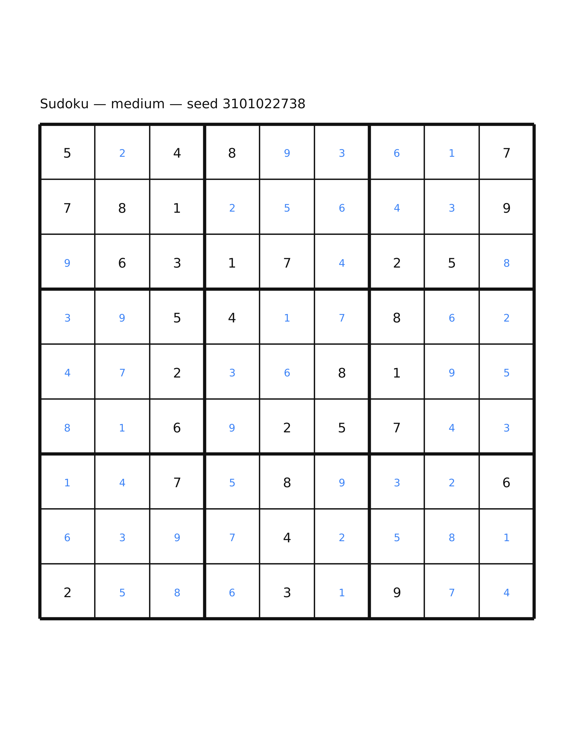 Sudoku — medium #22 — solution