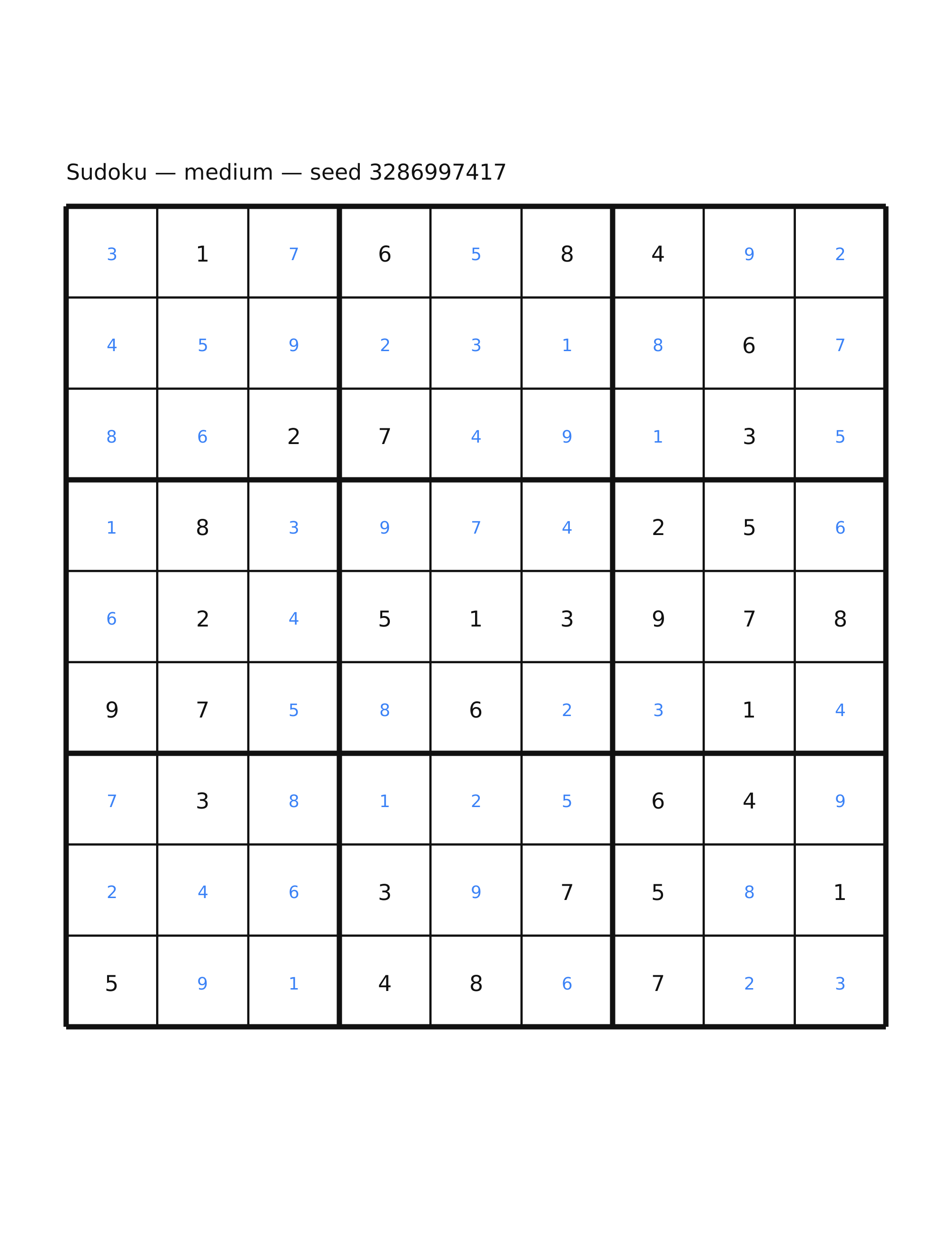 Sudoku — medium #33 — solution