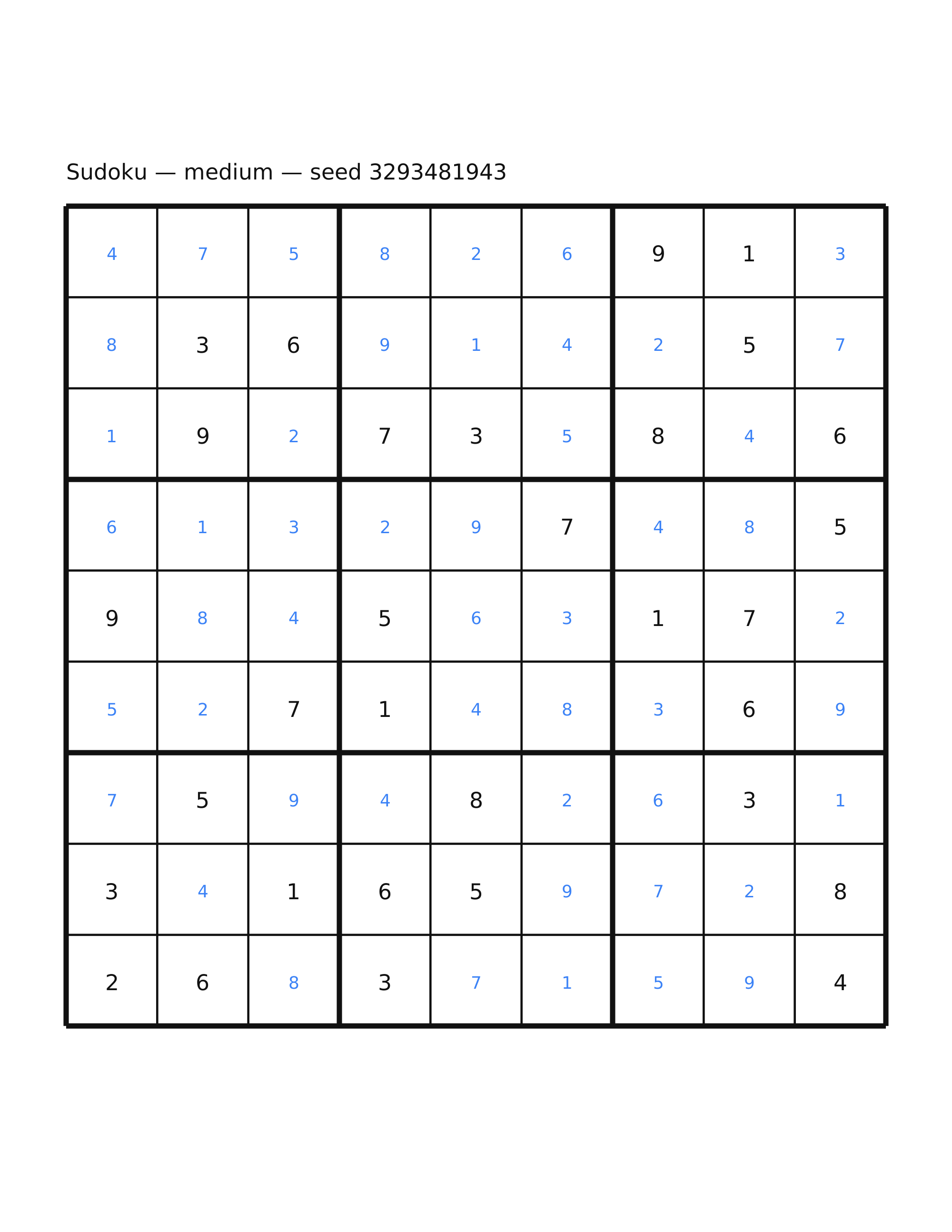 Sudoku — medium #42 — solution