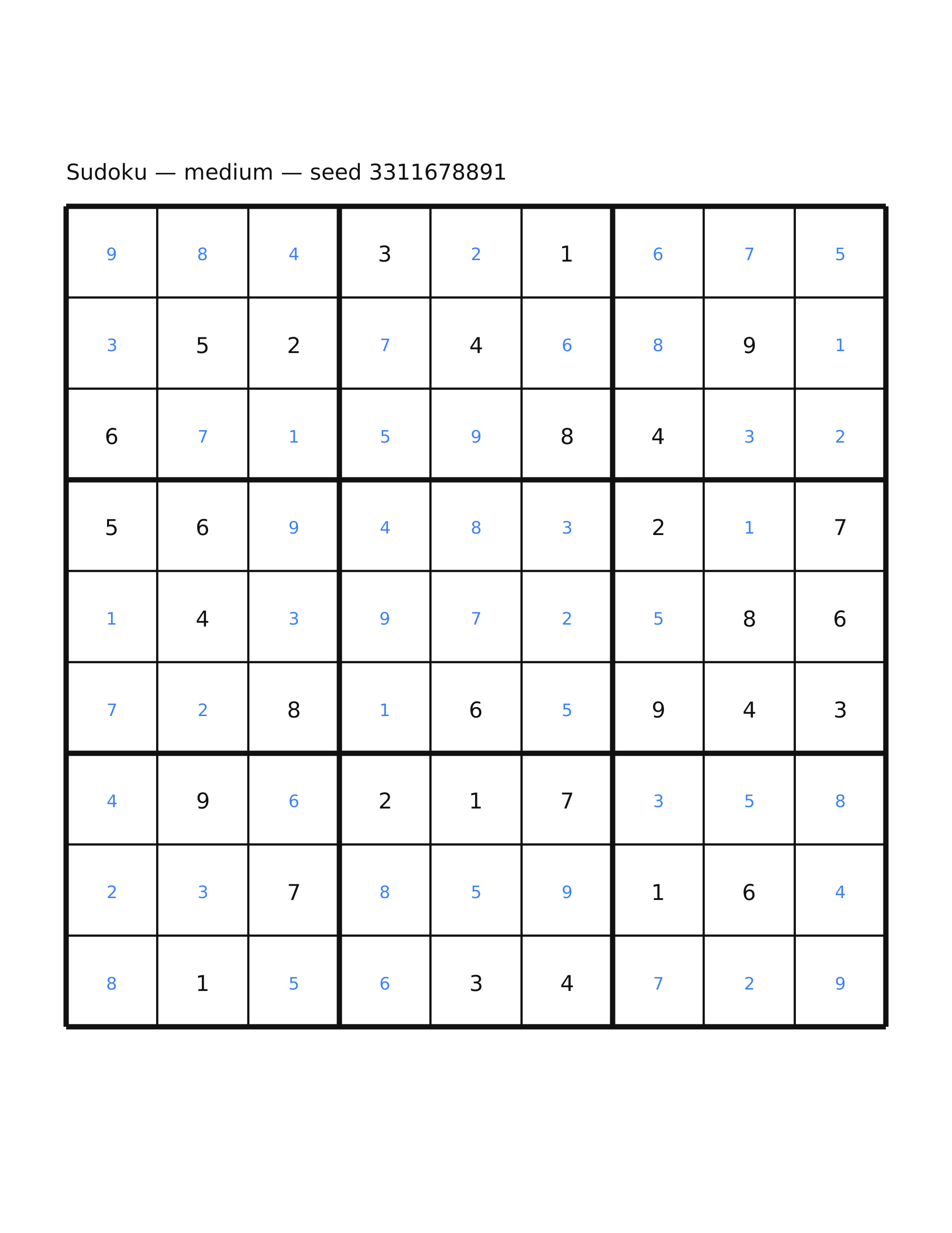 Sudoku — medium #46 — solution