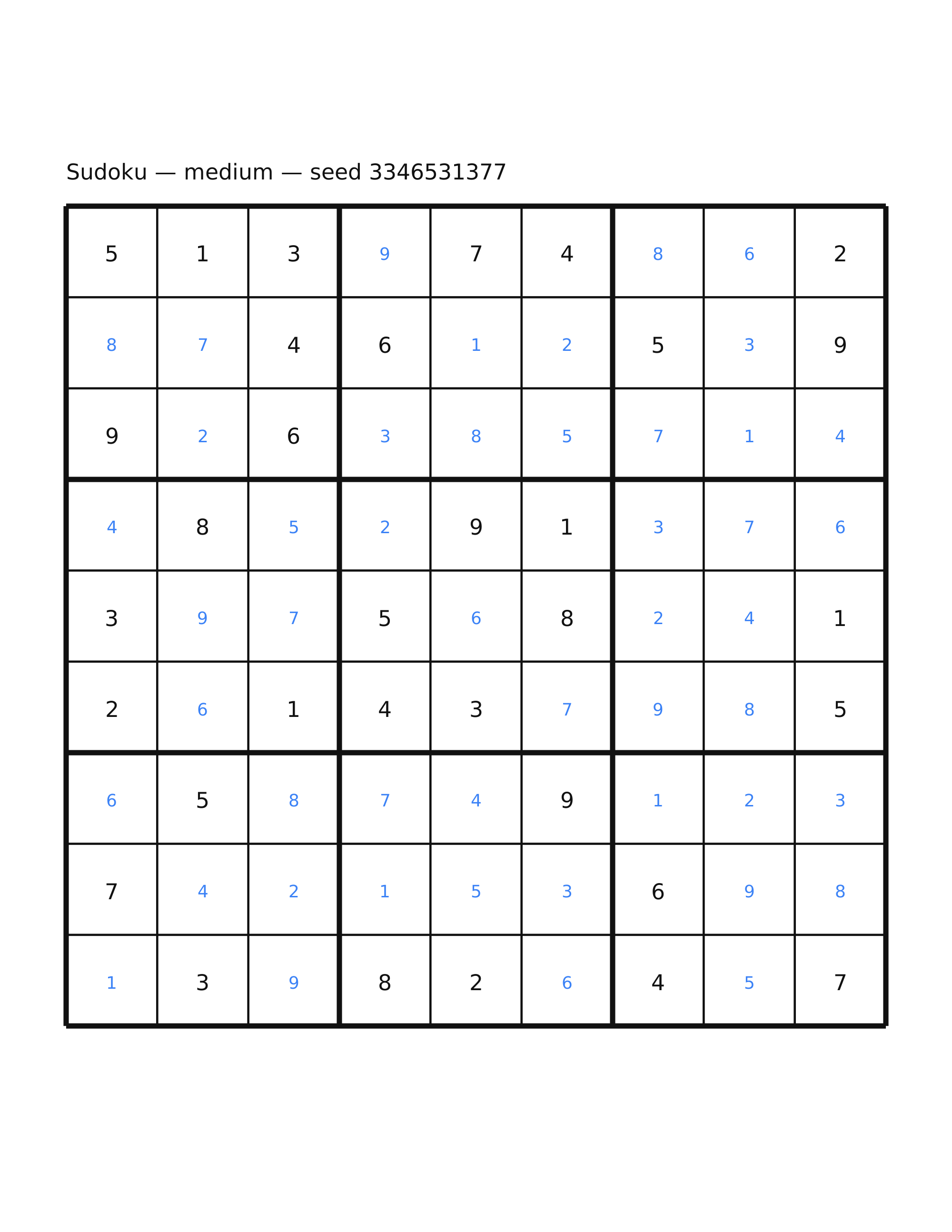 Sudoku — medium #55 — solution