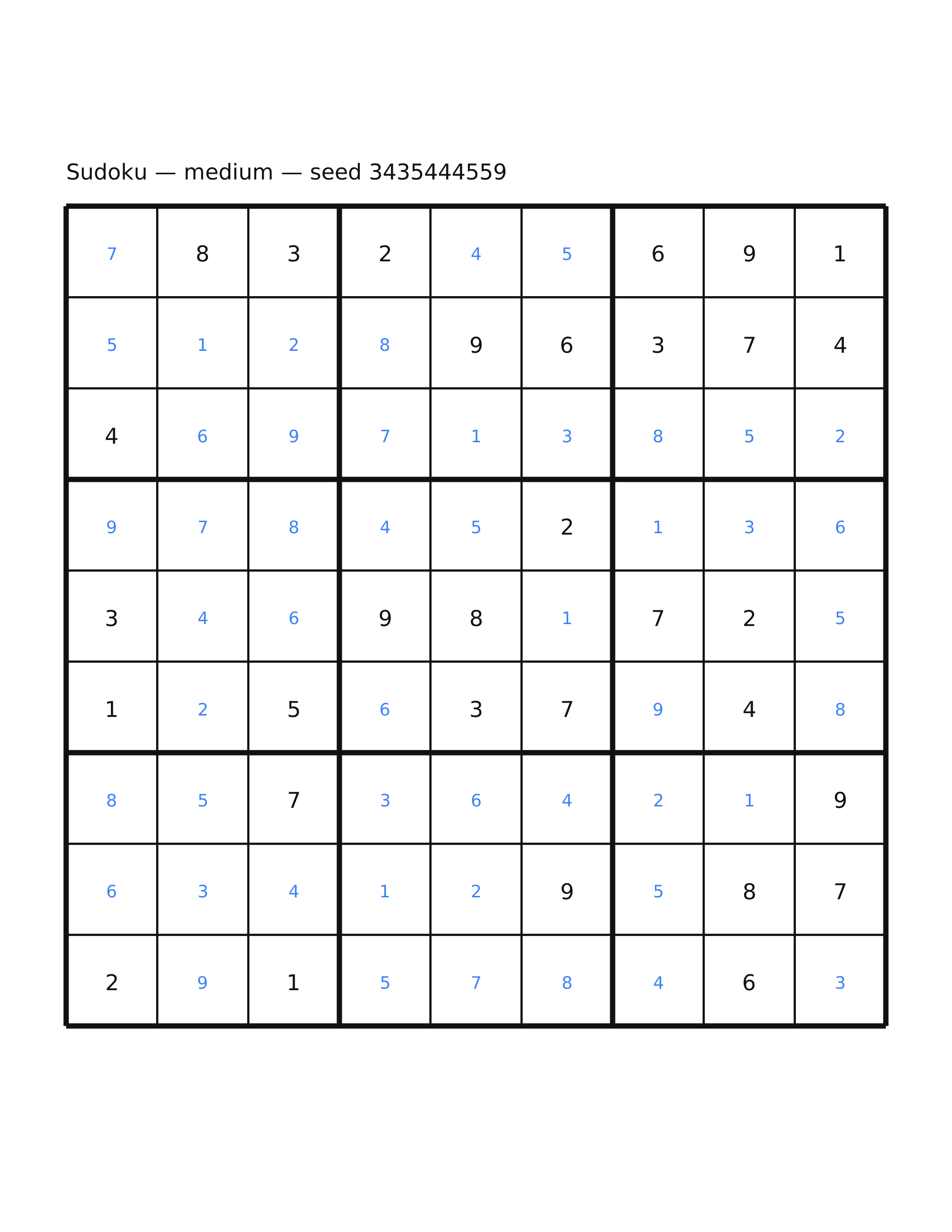 Sudoku — medium #53 — solution