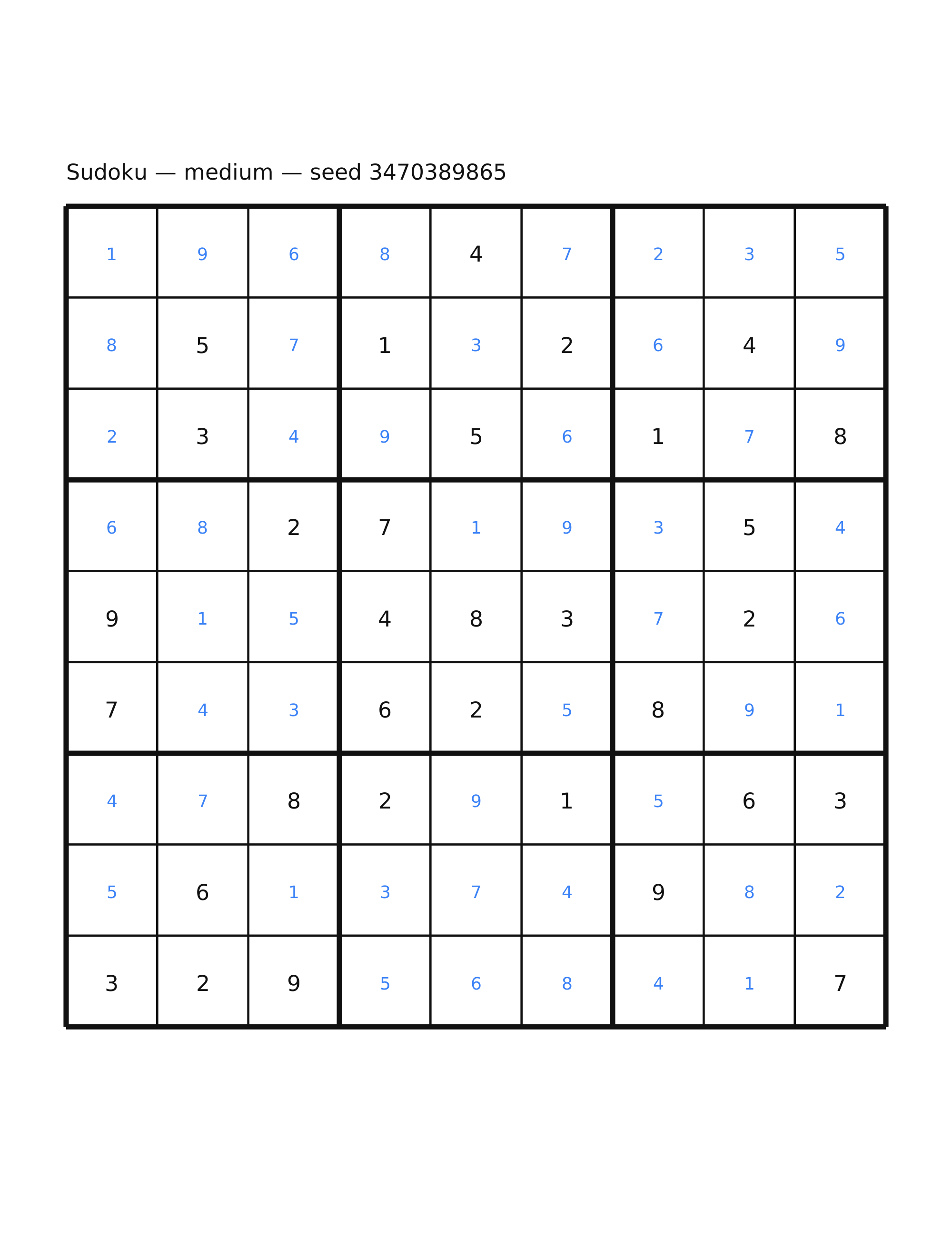 Sudoku — medium #52 — solution