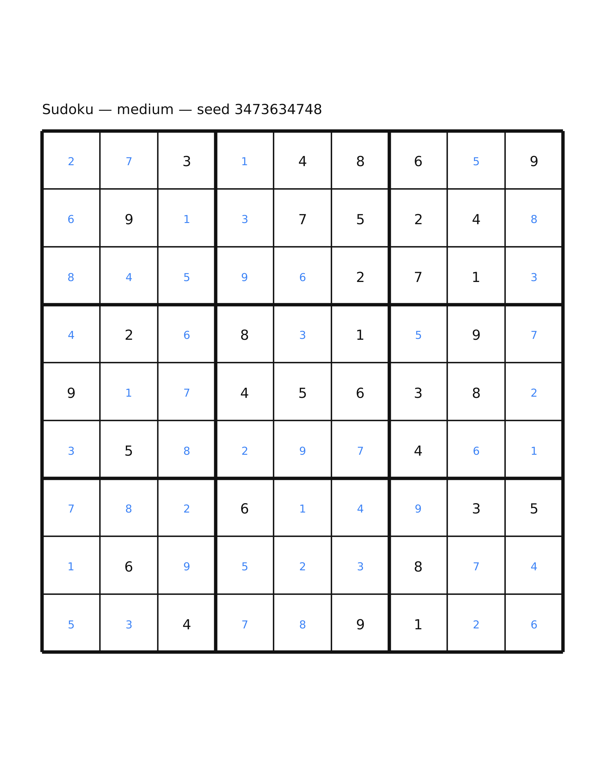 Sudoku — medium #57 — solution