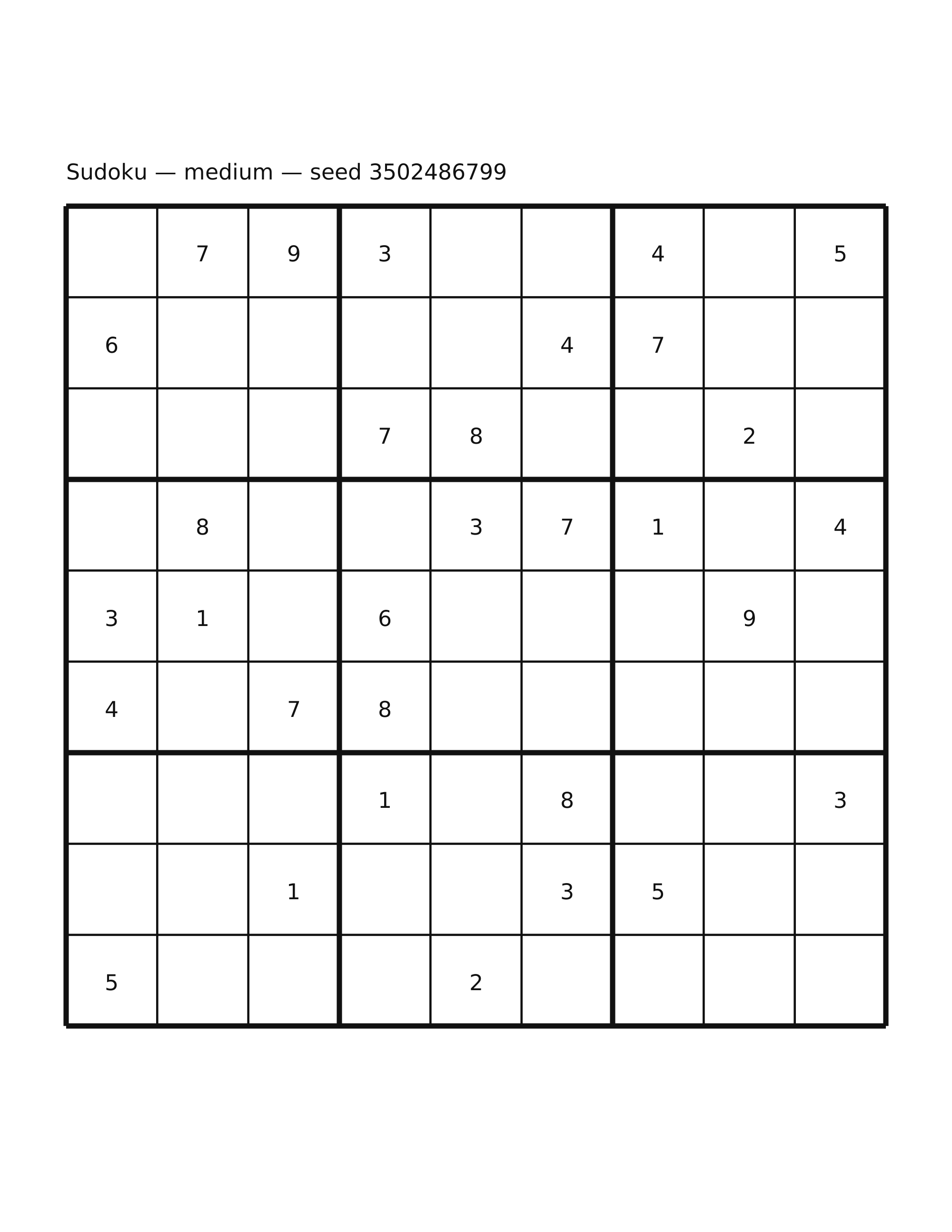 Sudoku — medium #15