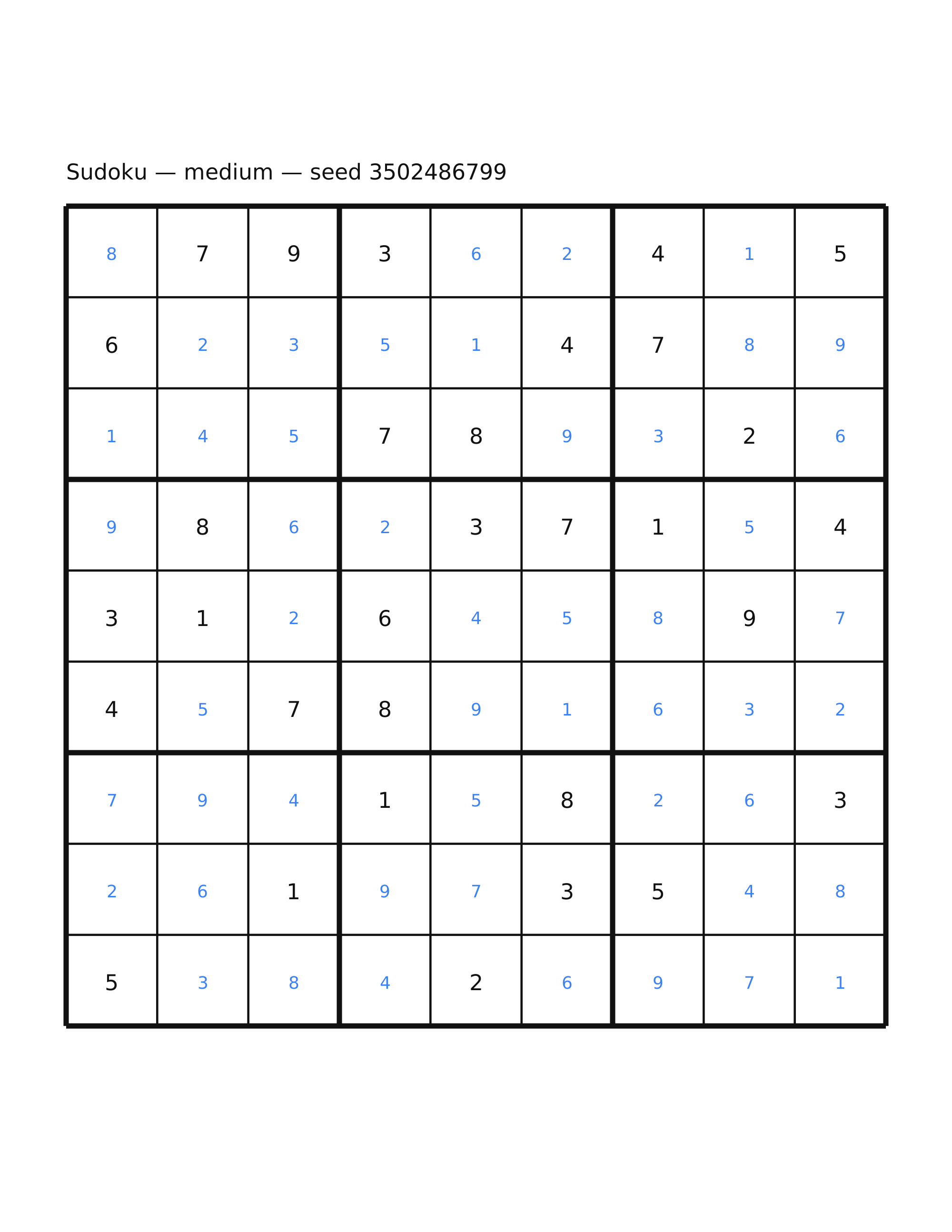 Sudoku — medium #15 — solution