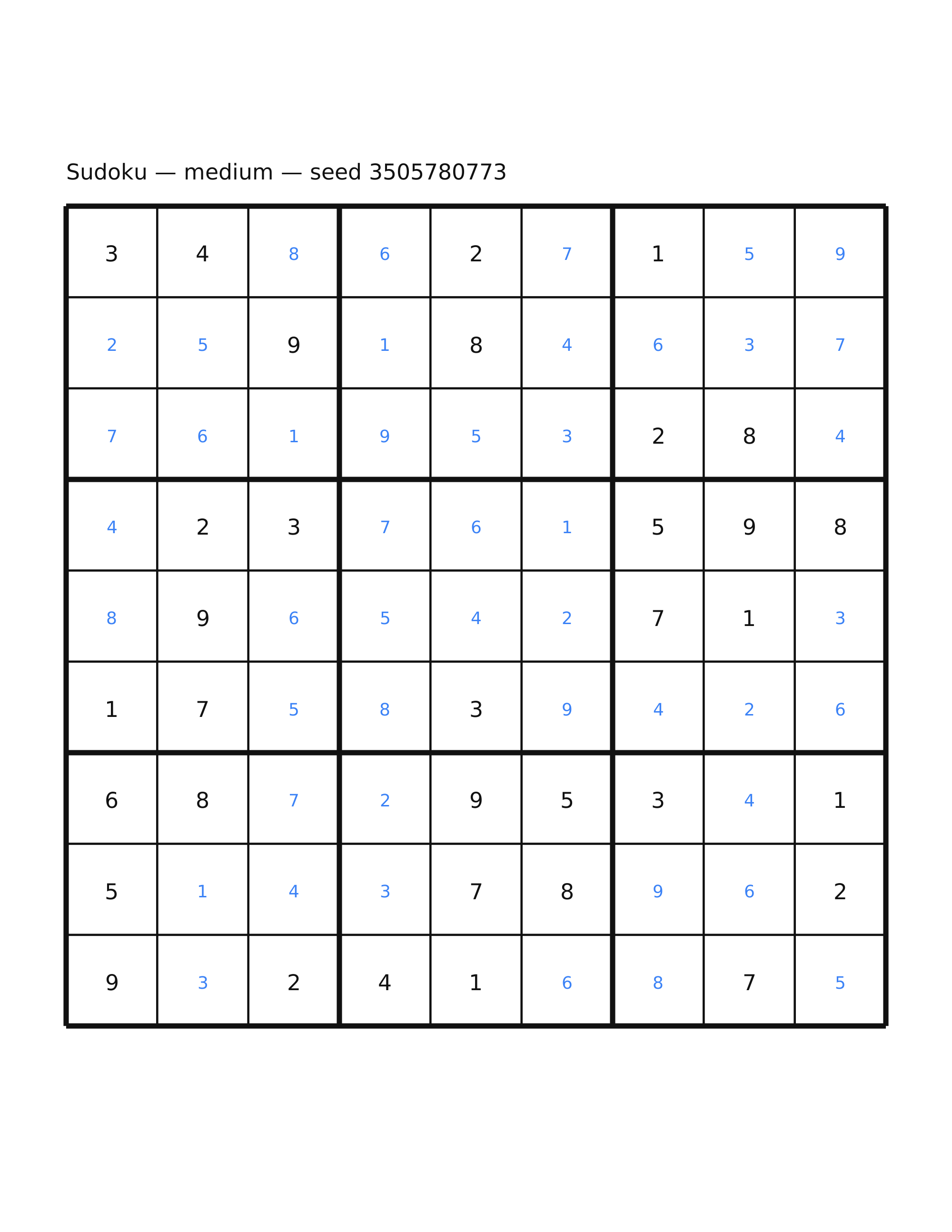 Sudoku — medium #6 — solution